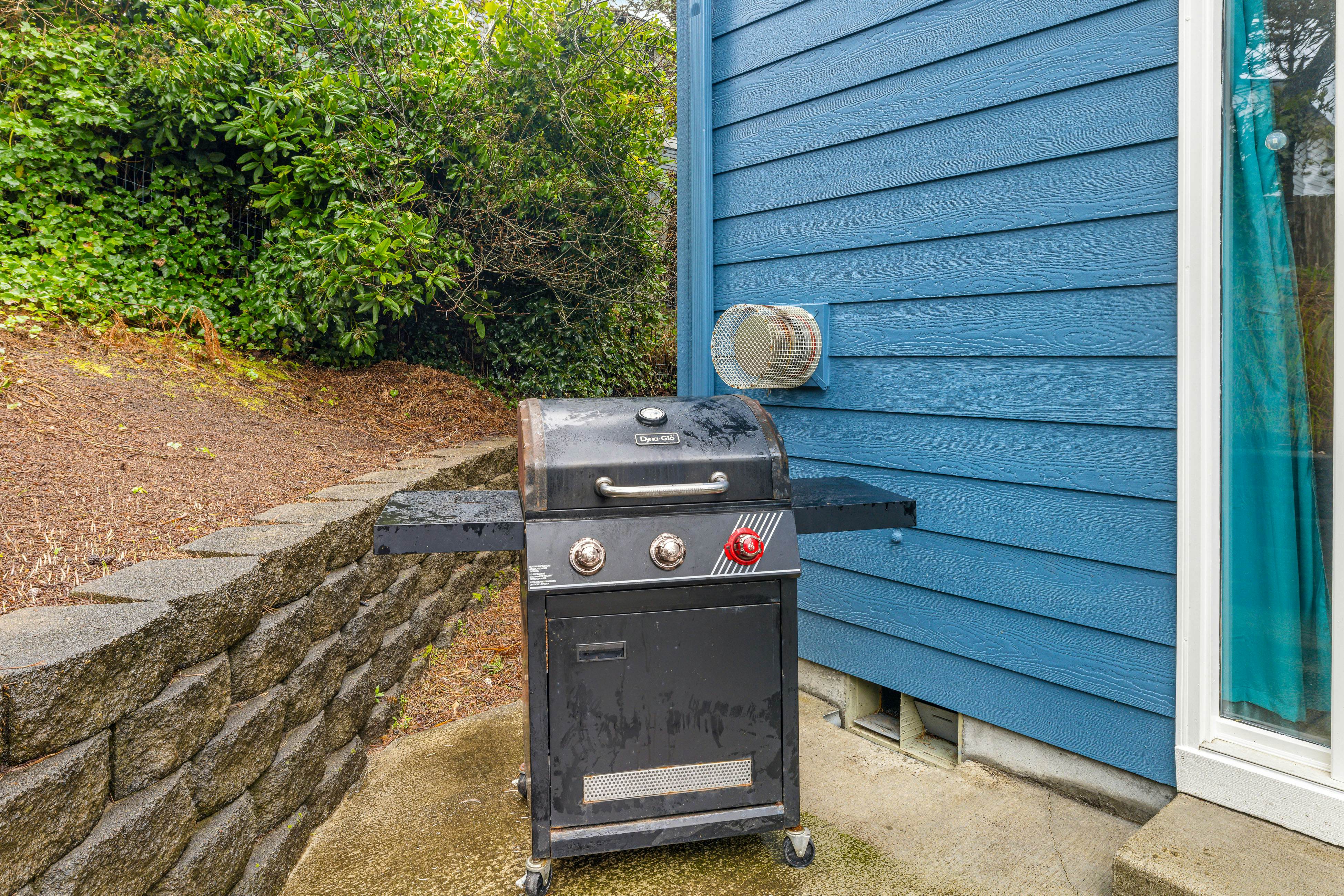 Beach escape with patio, private hot tub, & game room - steps to beach