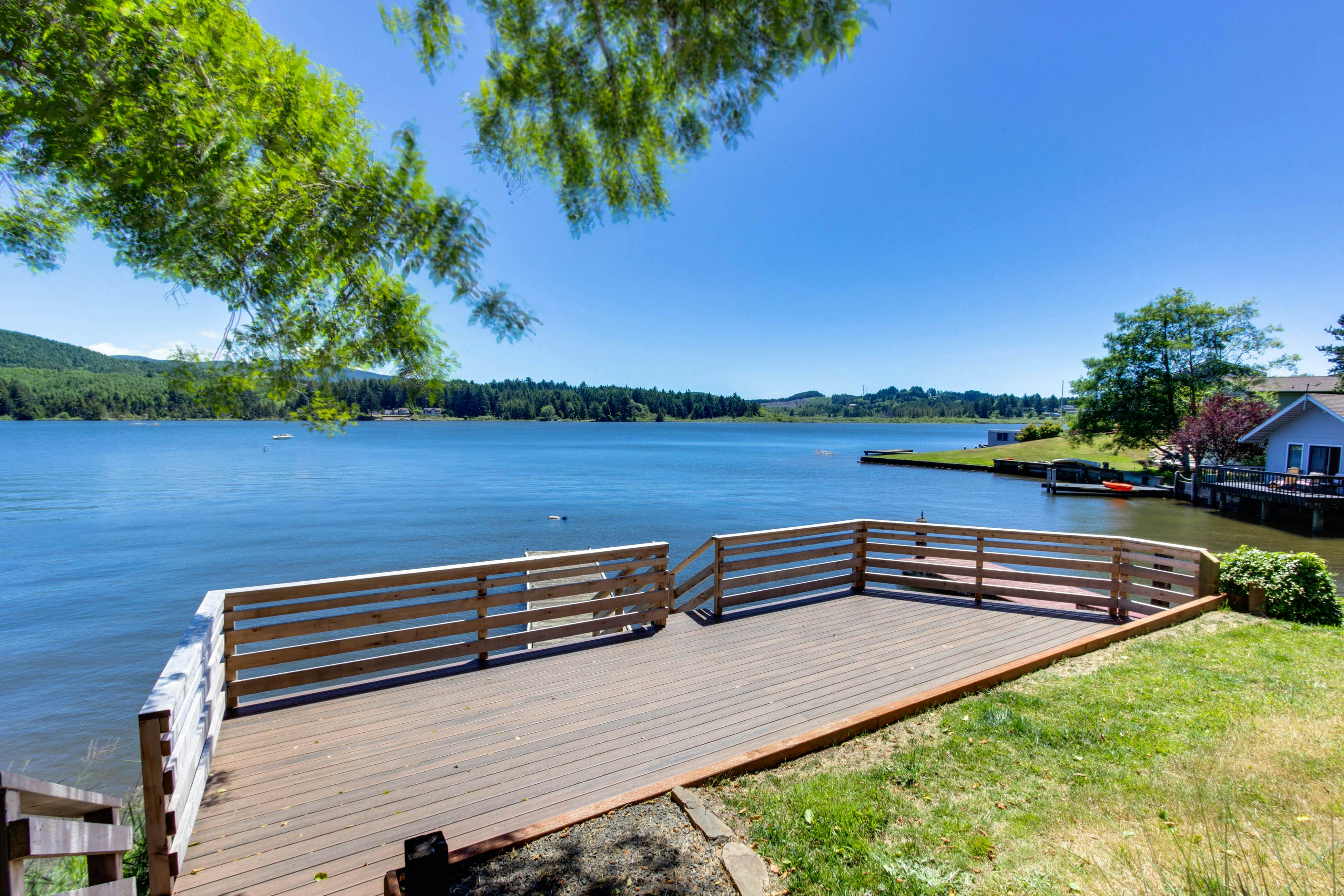 Dog-Friendly Lakefront Vacation Home with Stunning Views & Spacious Deck