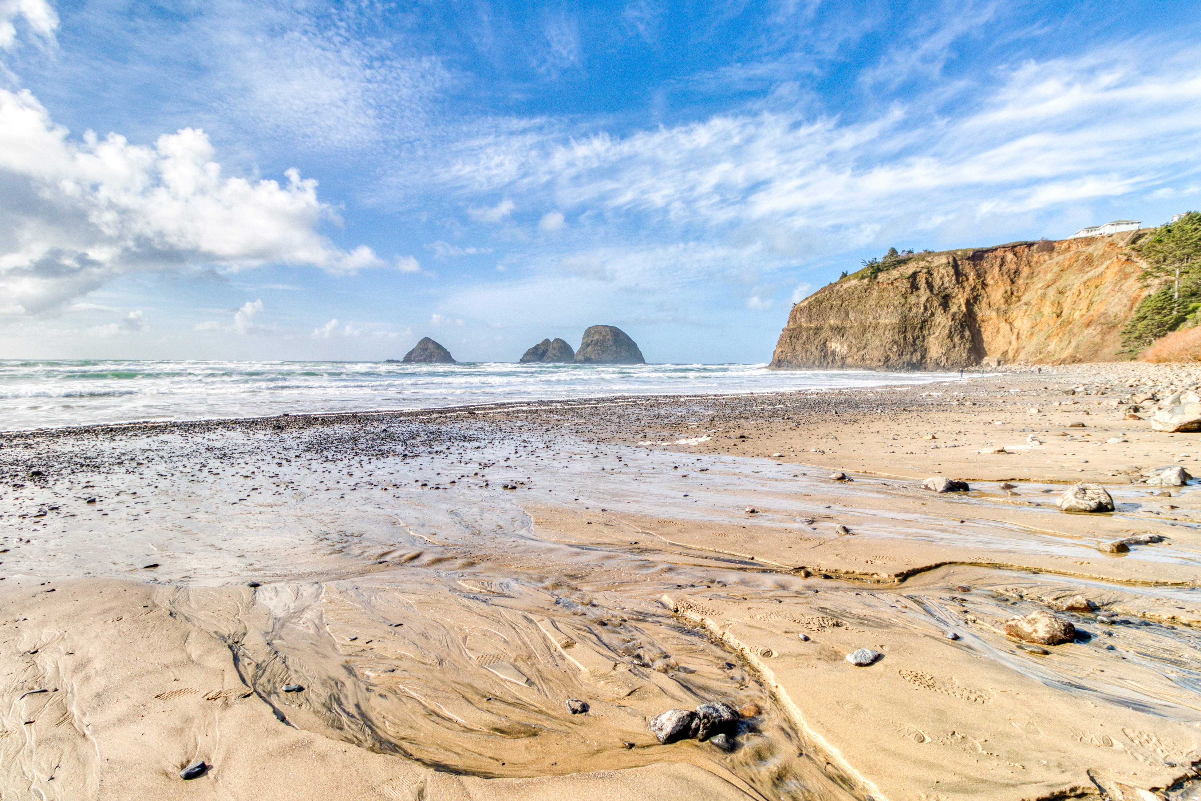 Stunning home with ocean view spacious deck with nice view