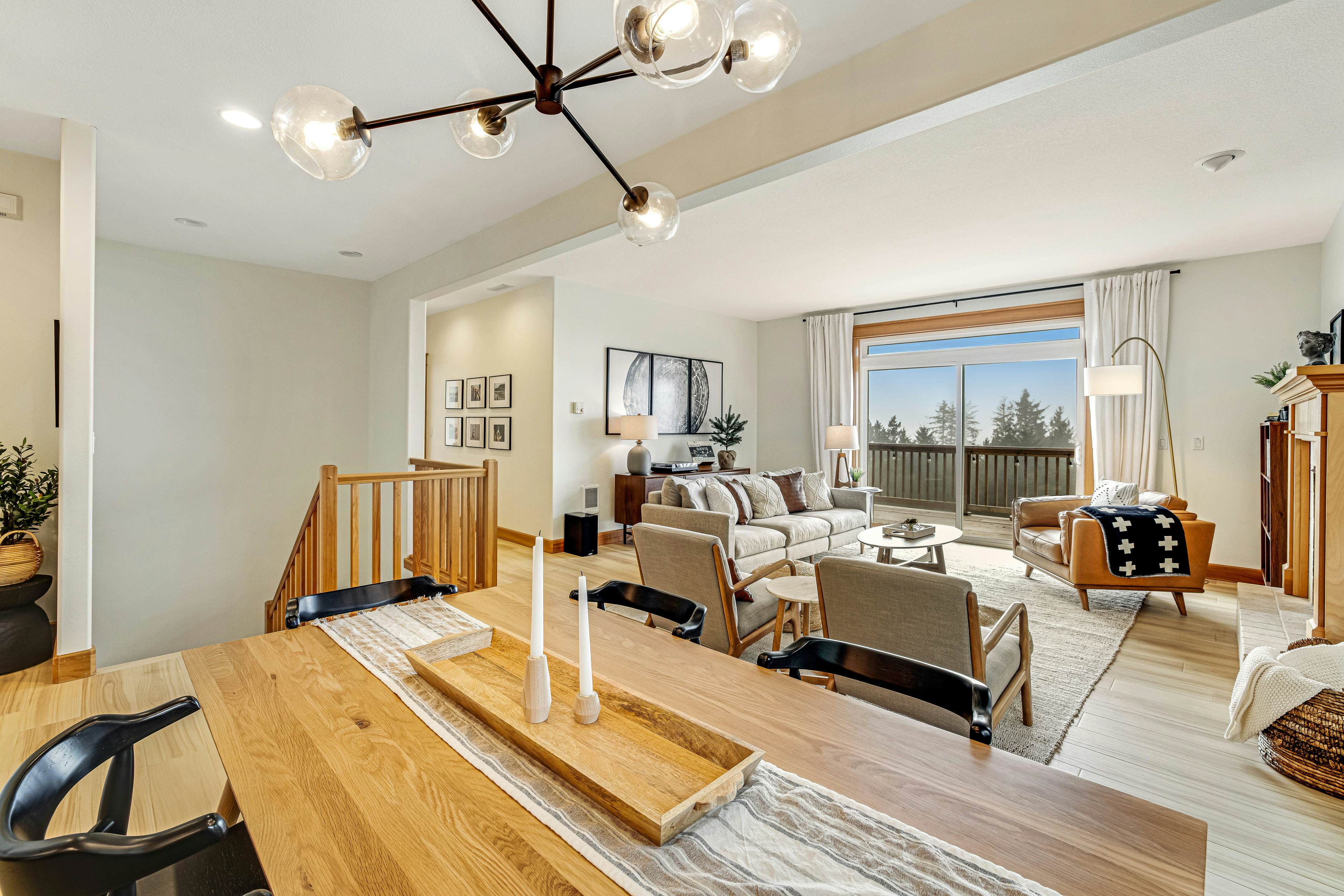 Dog-friendly home with ocean views, deck, washer/dryer, grill, & fireplace