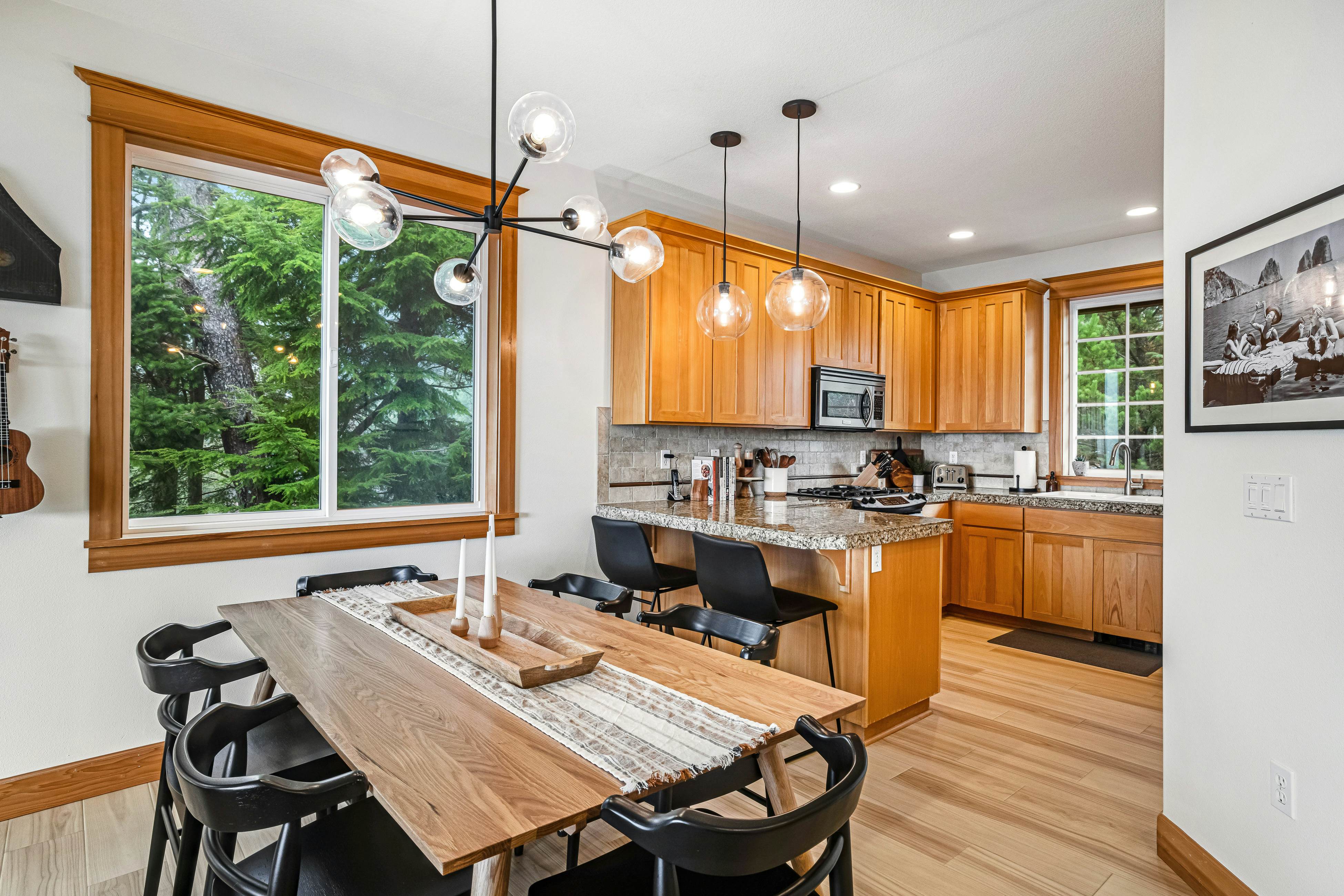 Dog-friendly home with ocean views, deck, washer/dryer, grill, & fireplace