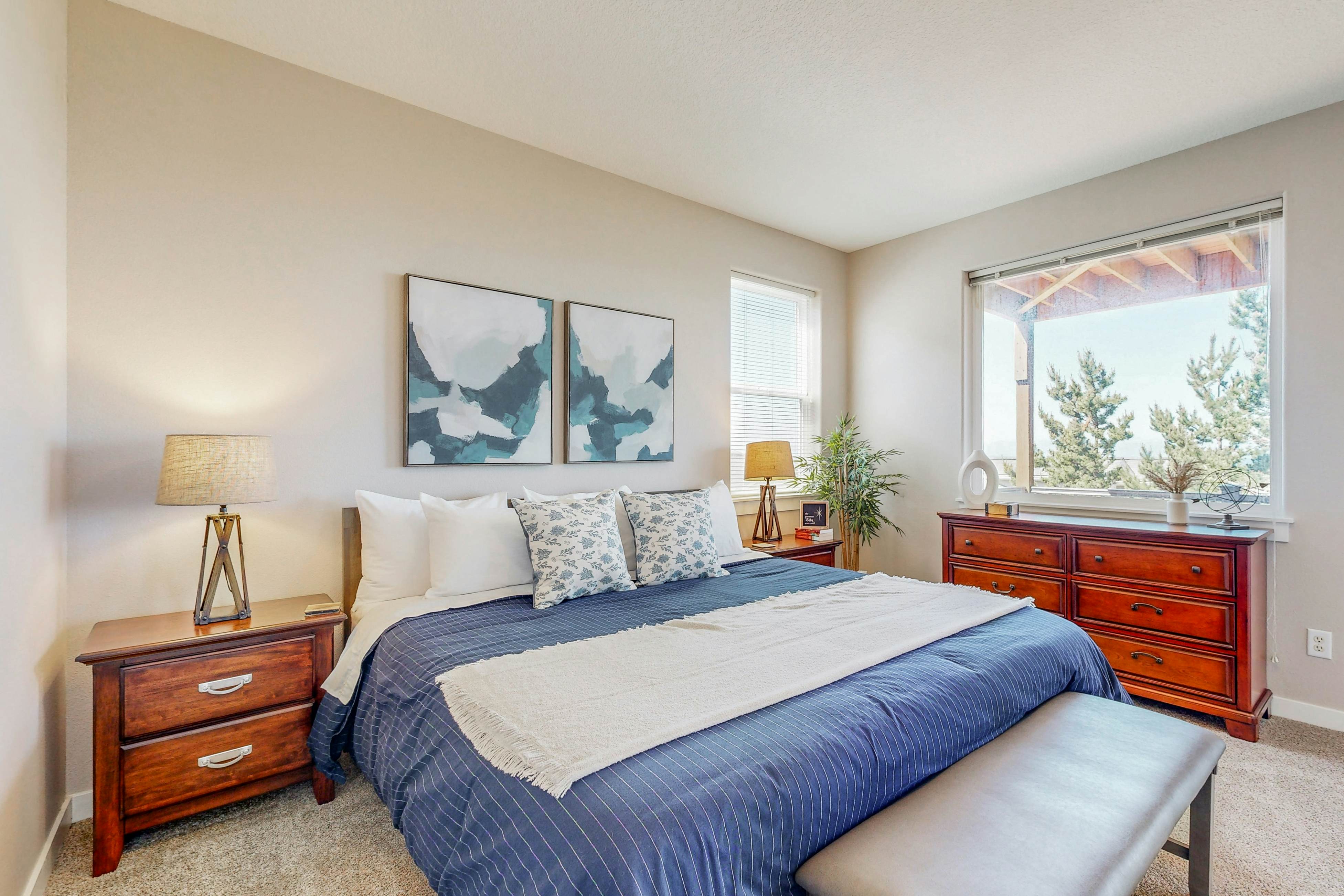 Sweeping ocean-view home with fireplace, grill, & foosball table - dog-friendly