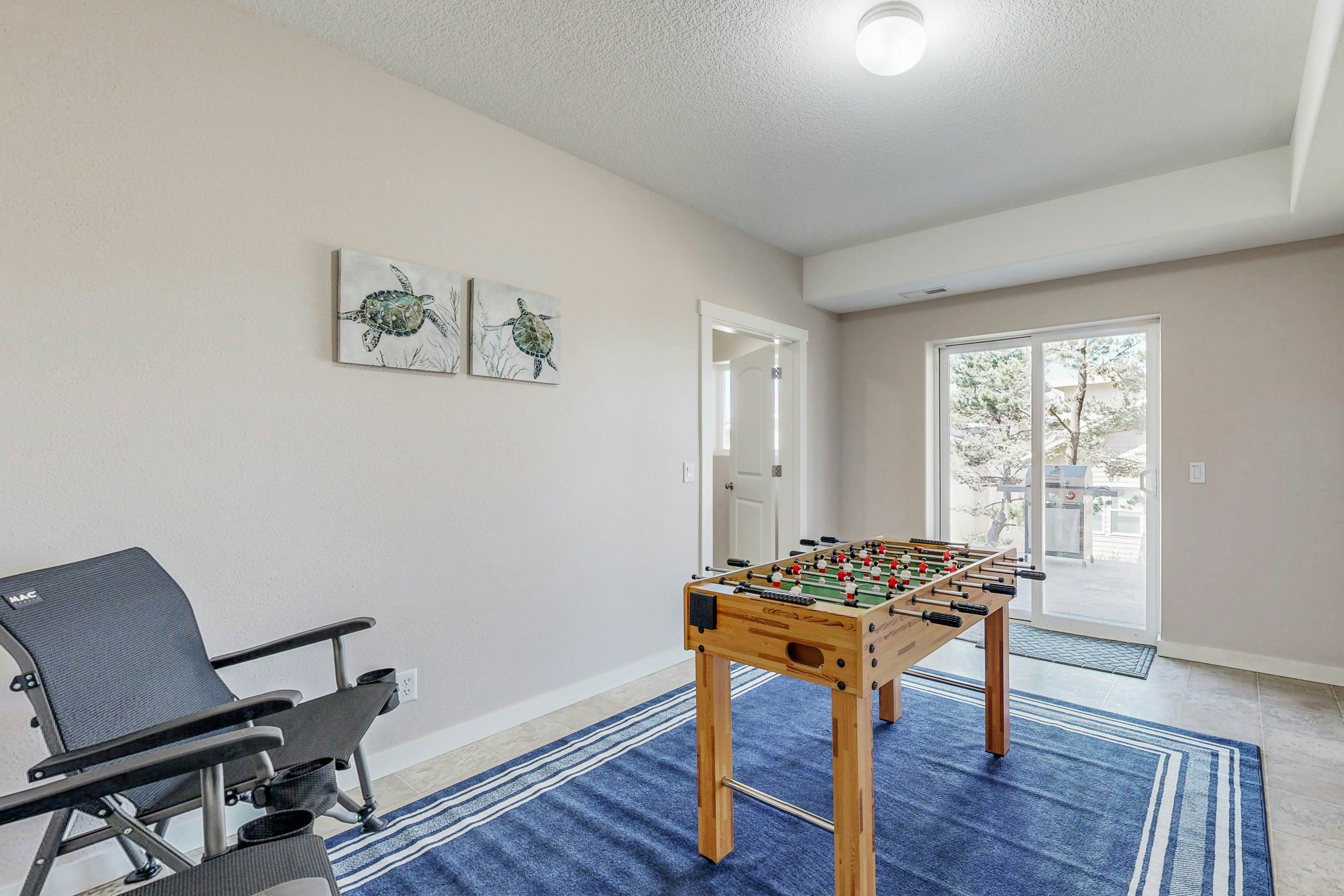 Sweeping ocean-view home with fireplace, grill, & foosball table - dog-friendly