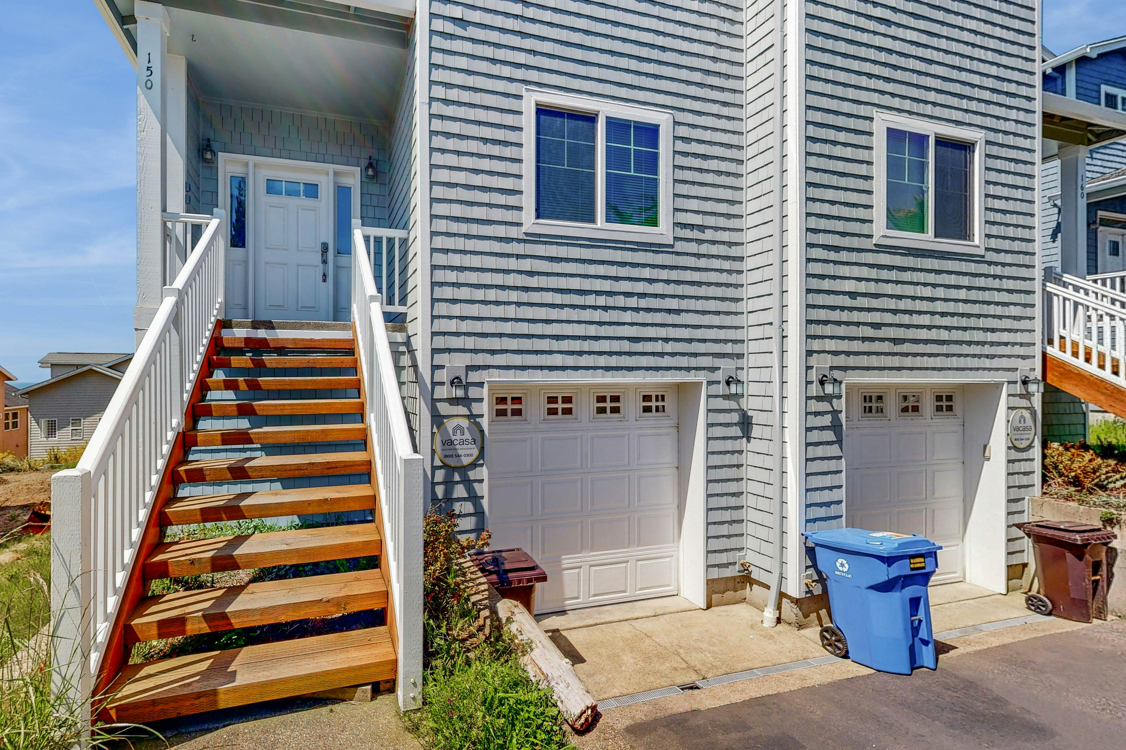 Sweeping ocean-view home with fireplace, grill, & foosball table - dog-friendly