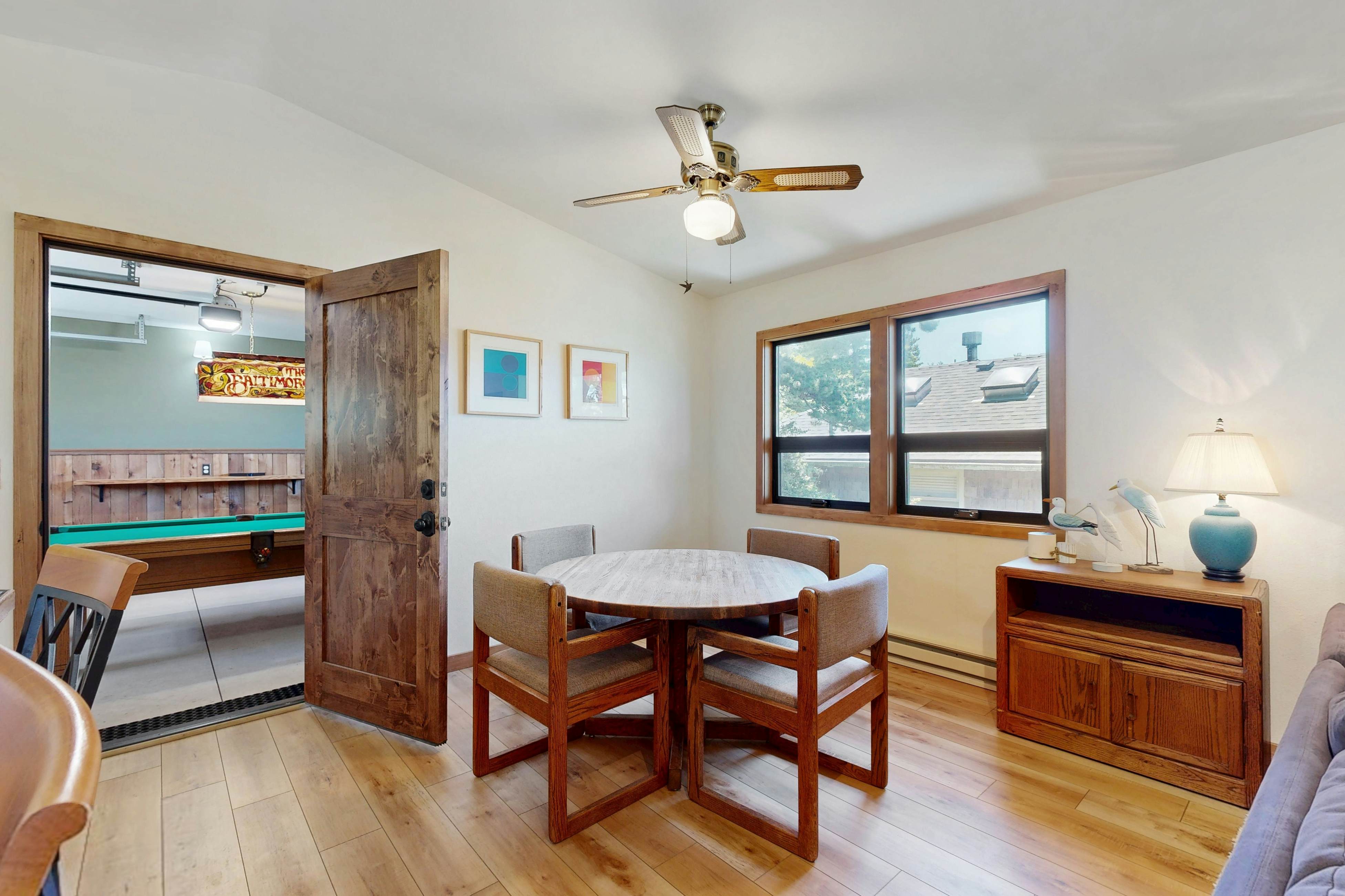 Bay-view, dog-friendly home with a pool table & children's items