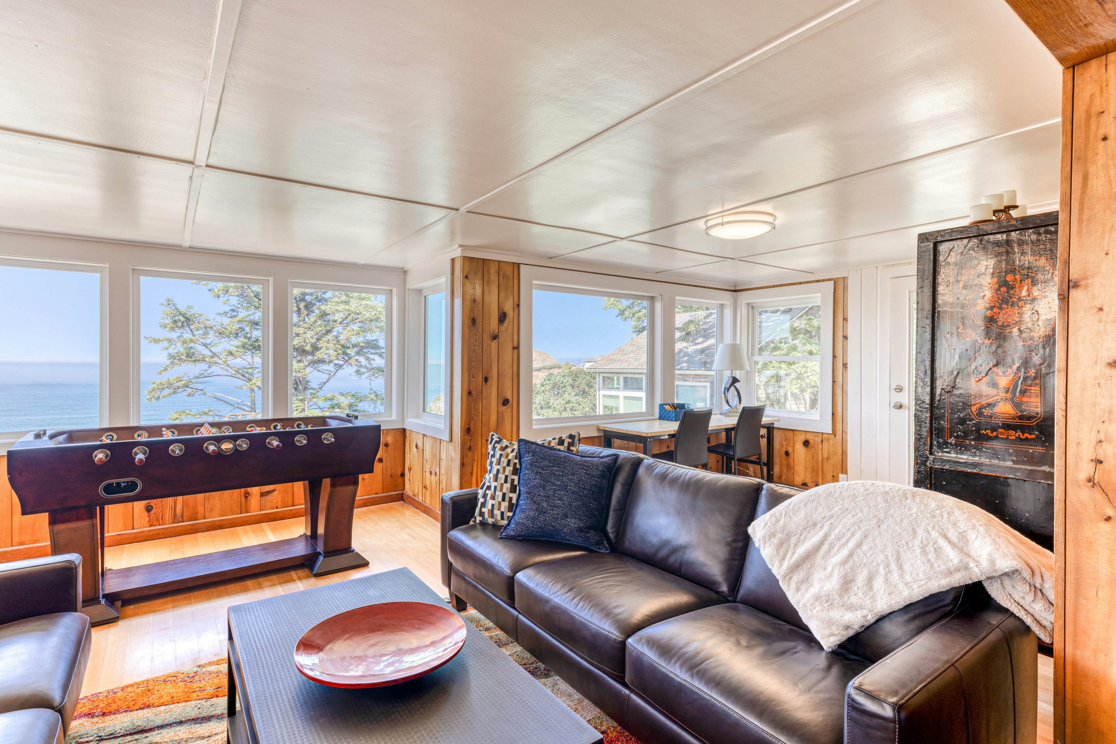 Amazing ocean-view escape with seven bedrooms, scenic patios, & modern interior