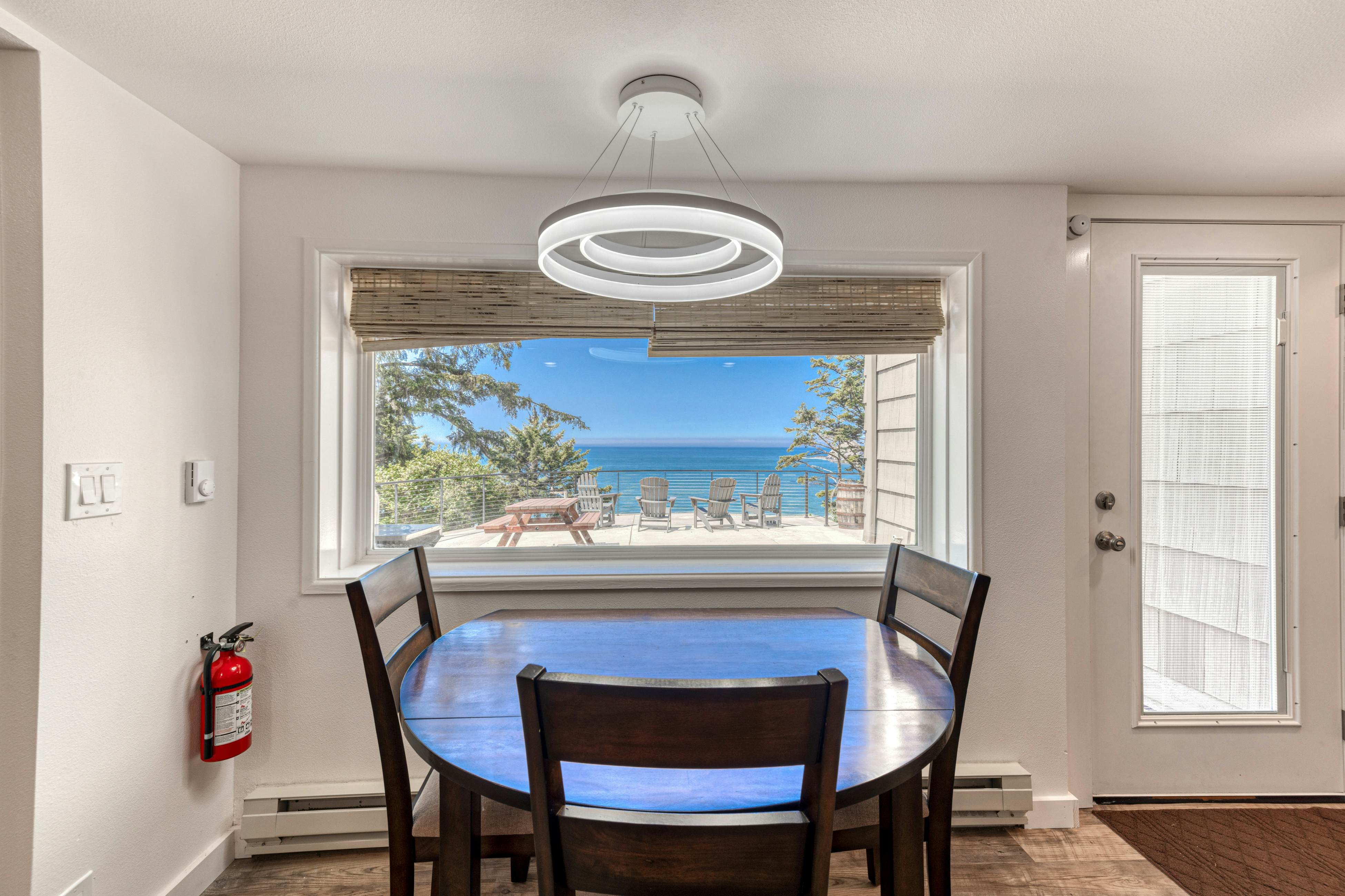 Amazing ocean-view escape with seven bedrooms, scenic patios, & modern interior