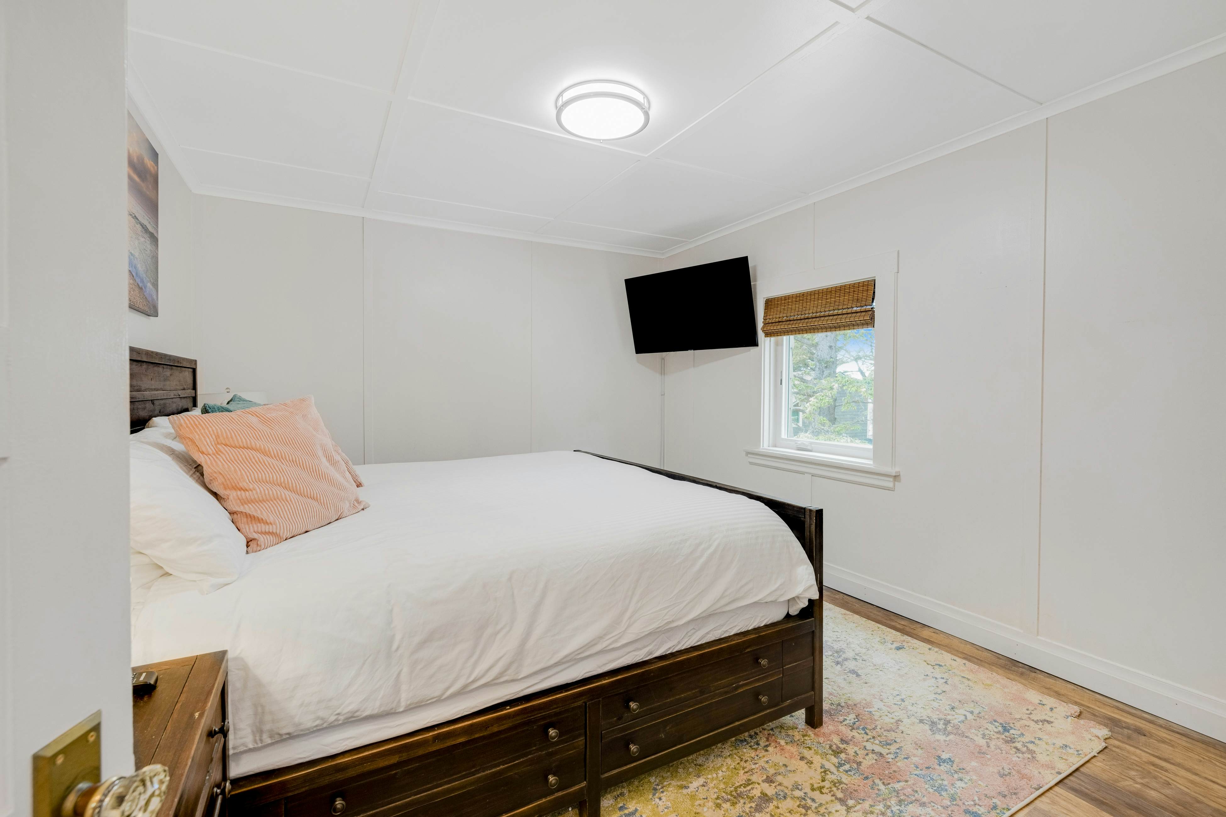 Spacious ocean view home with wood fireplace, grill, & deck - dog-friendly