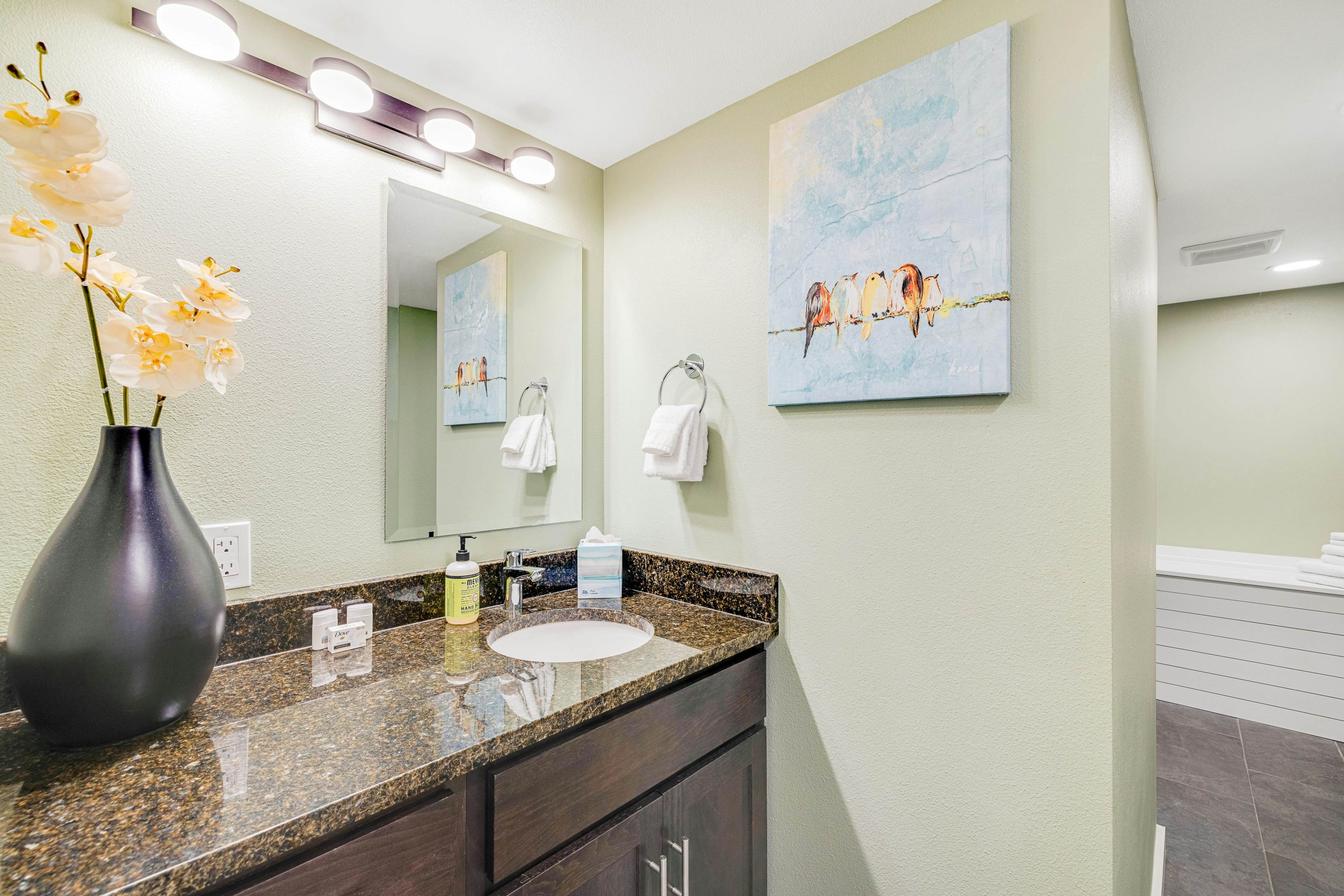 Spacious ocean view home with wood fireplace, grill, & deck - dog-friendly