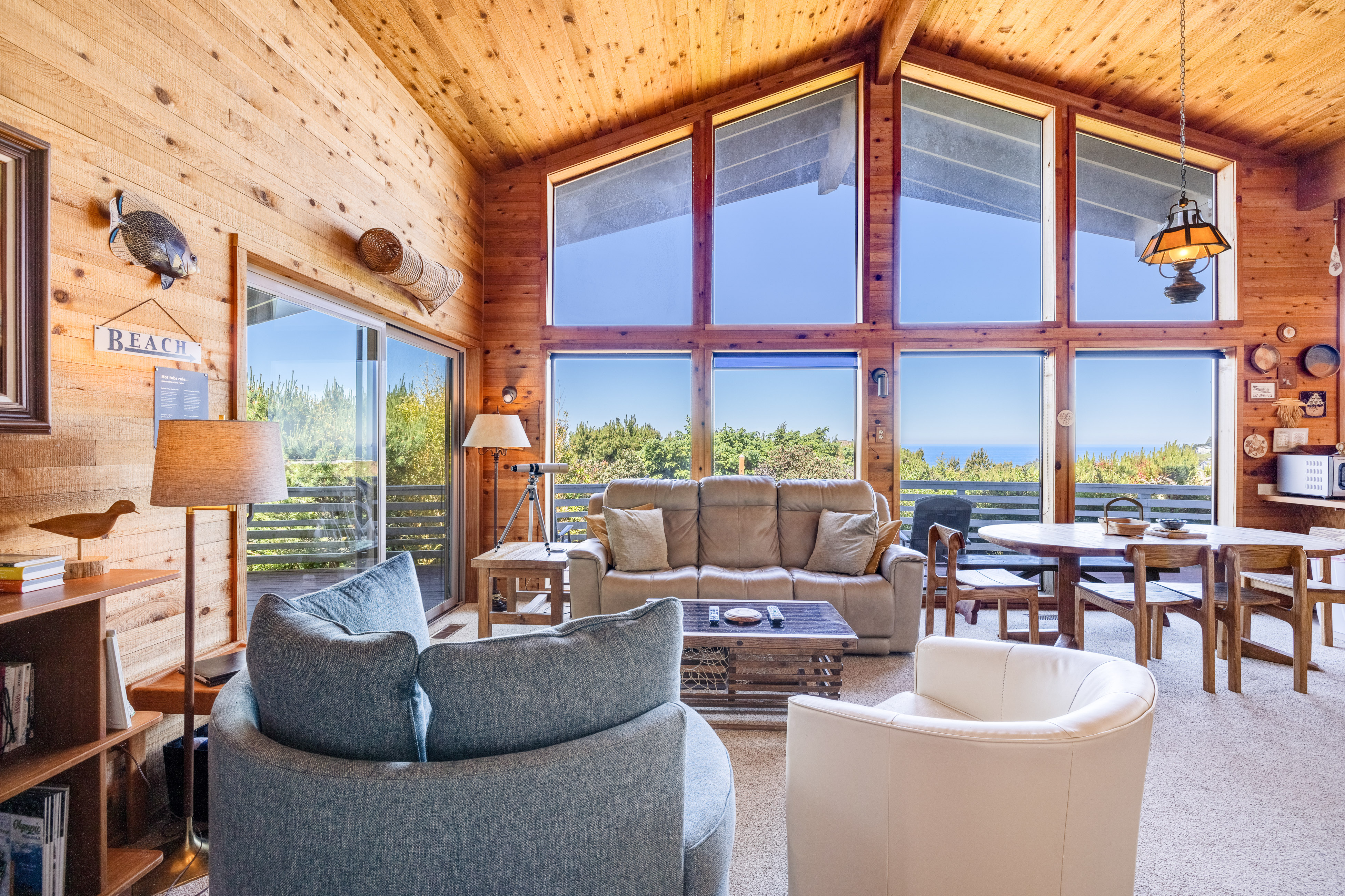 Dog Friendly house with ocean view private hot tub wall of windows