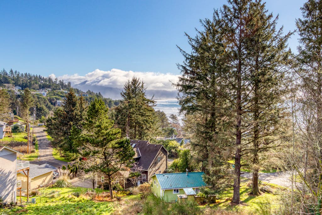 Contemporary built dog friendly house with partial ocean views