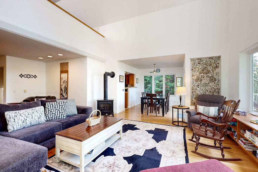 Custom dog friendly home with Netarts Bay views includes a separate casita