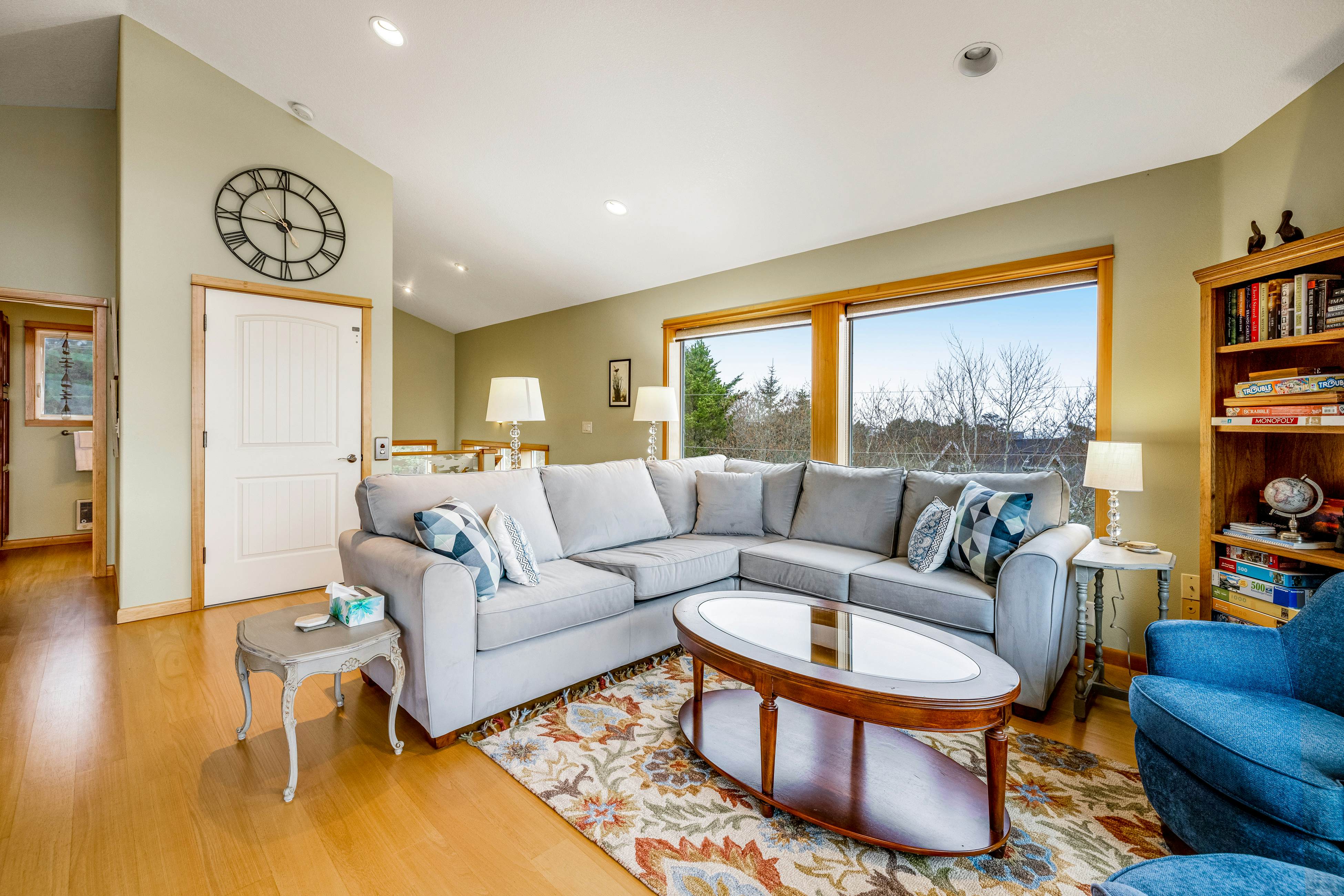 Lakefront escape with water views, grill, wrap-around deck - walk to beach