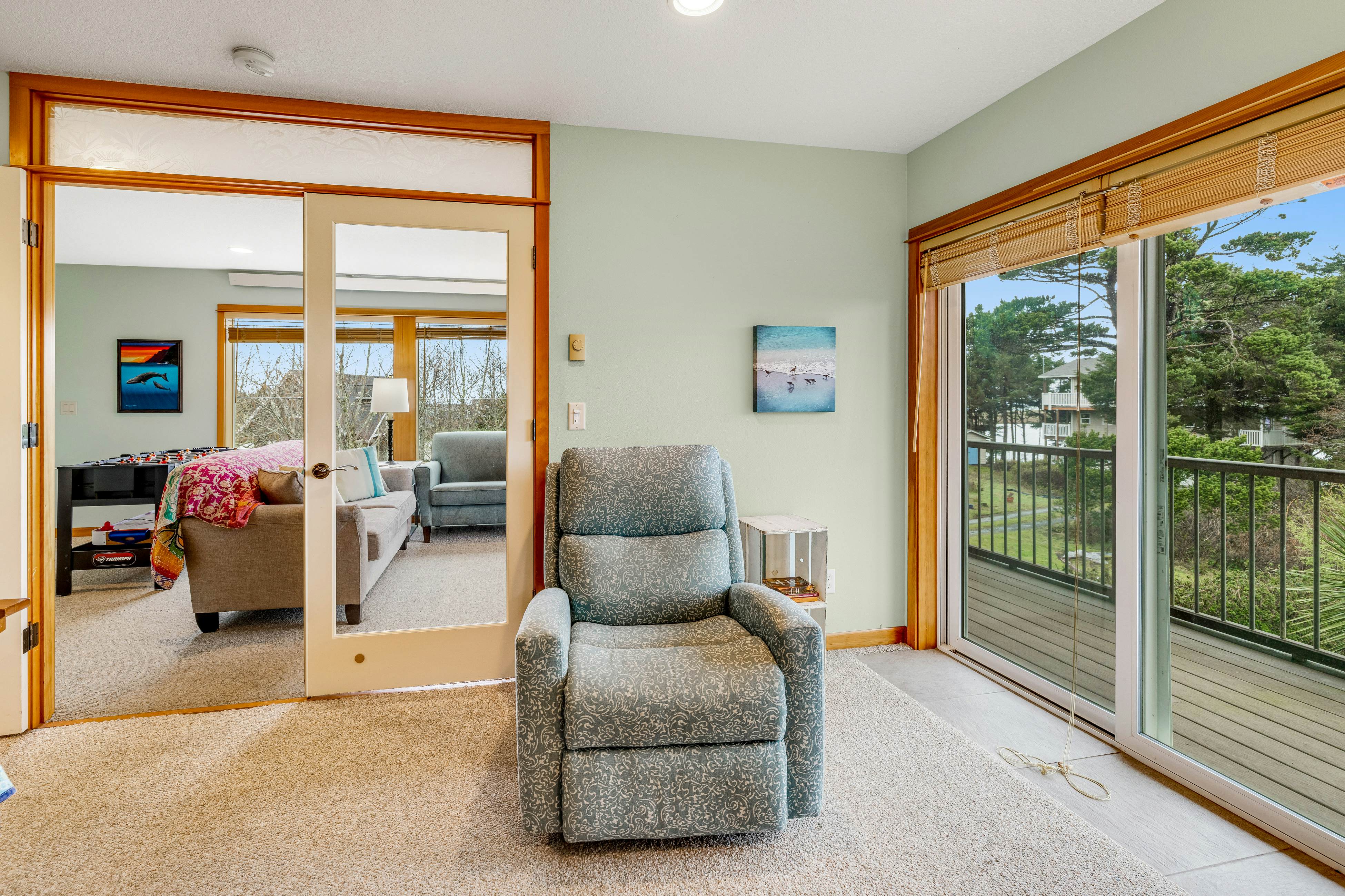 Lakefront escape with water views, grill, wrap-around deck - walk to beach