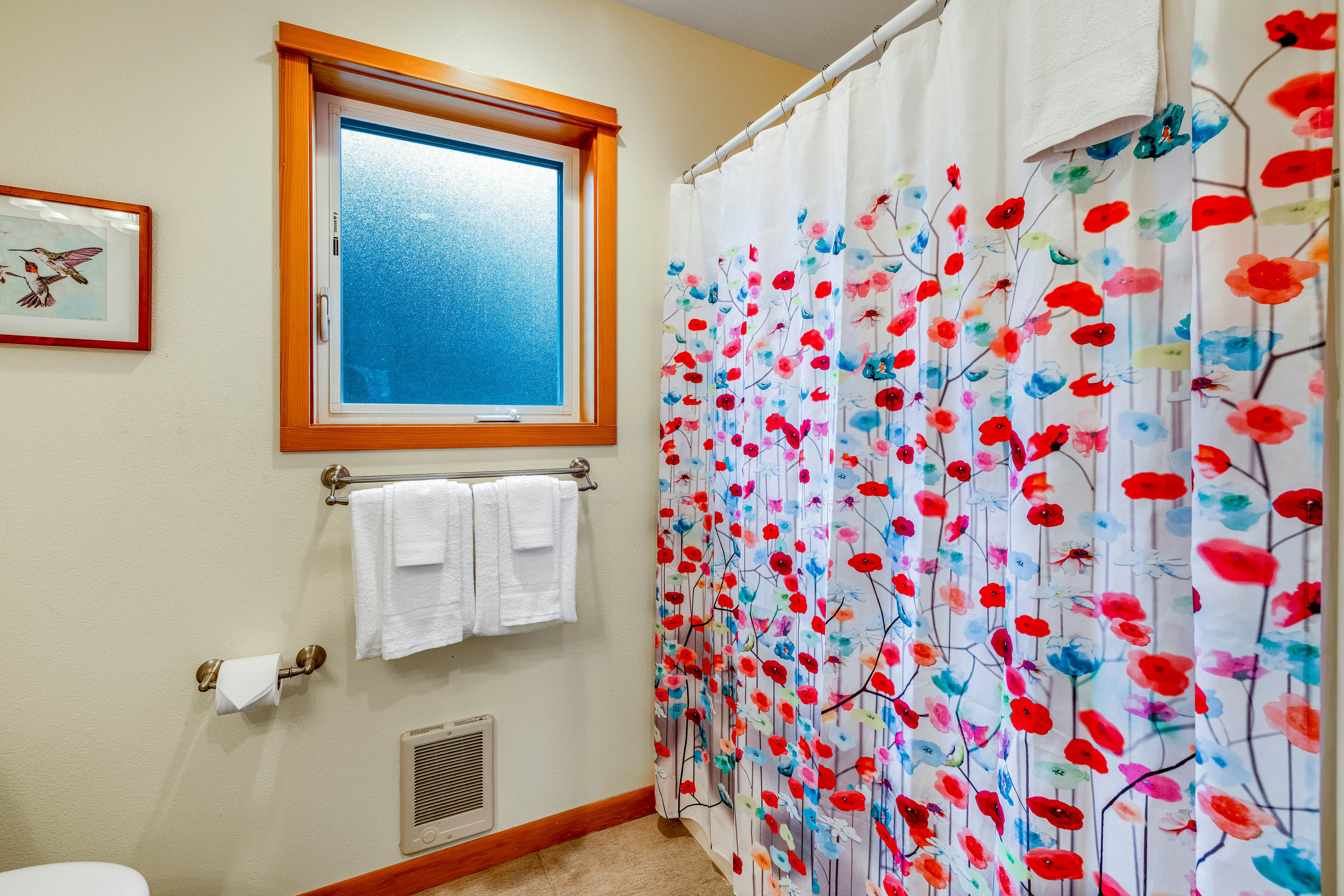 Lakefront escape with water views, grill, wrap-around deck - walk to beach