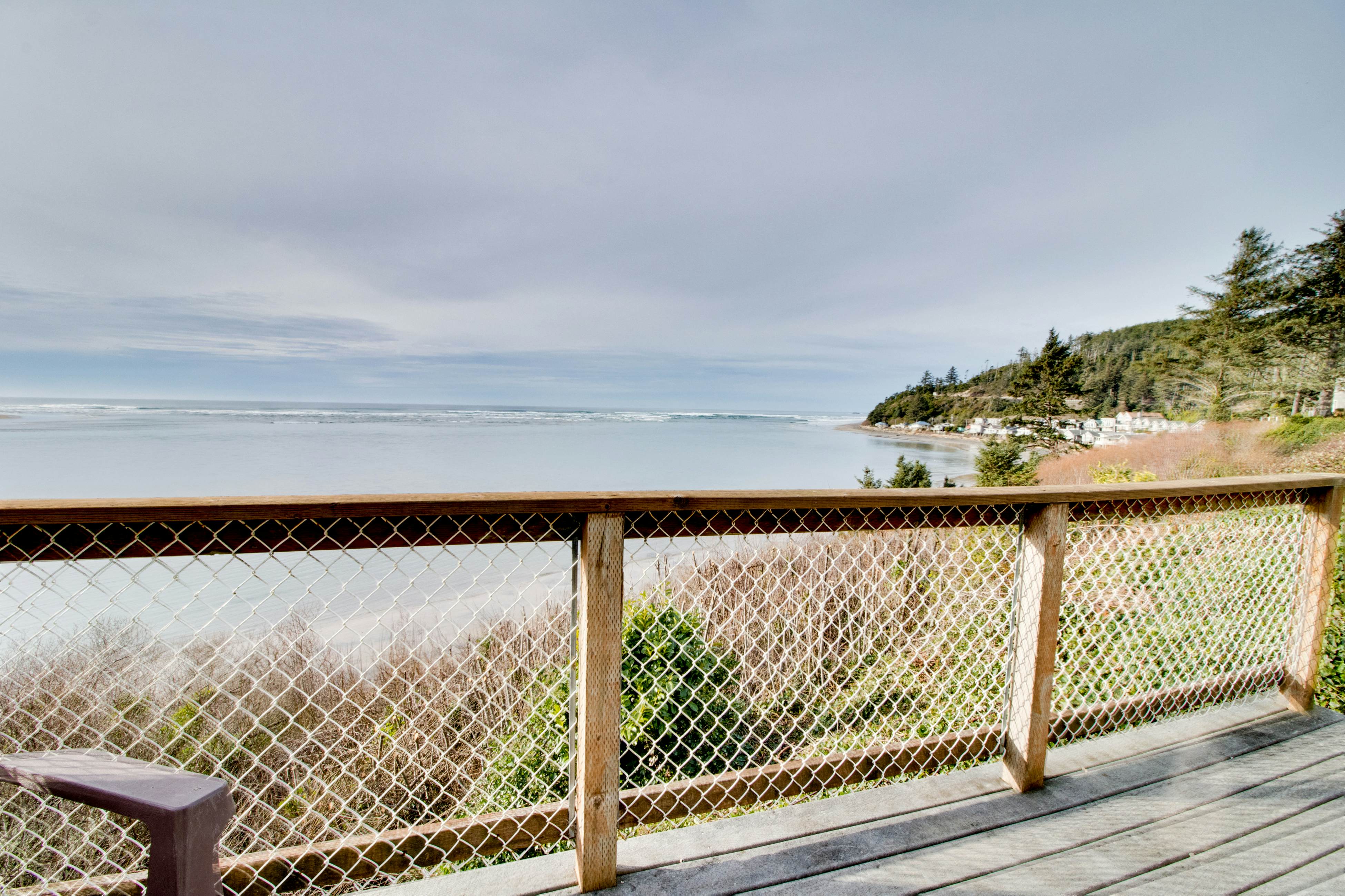 Bright Oceanfront Home with Stunning Pacific and Bay Views Near Town