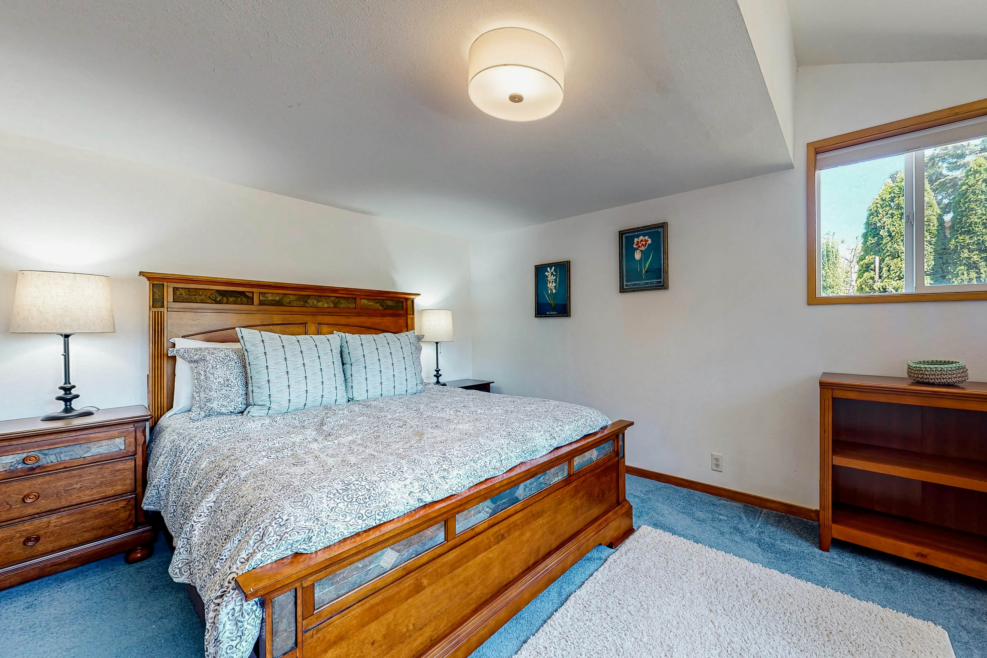 Ocean-view dog-friendly home with hot tub, large lawn, home office, & Ping-Pong