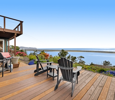 Dog friendly home with balcony porches and top of the world ocean views