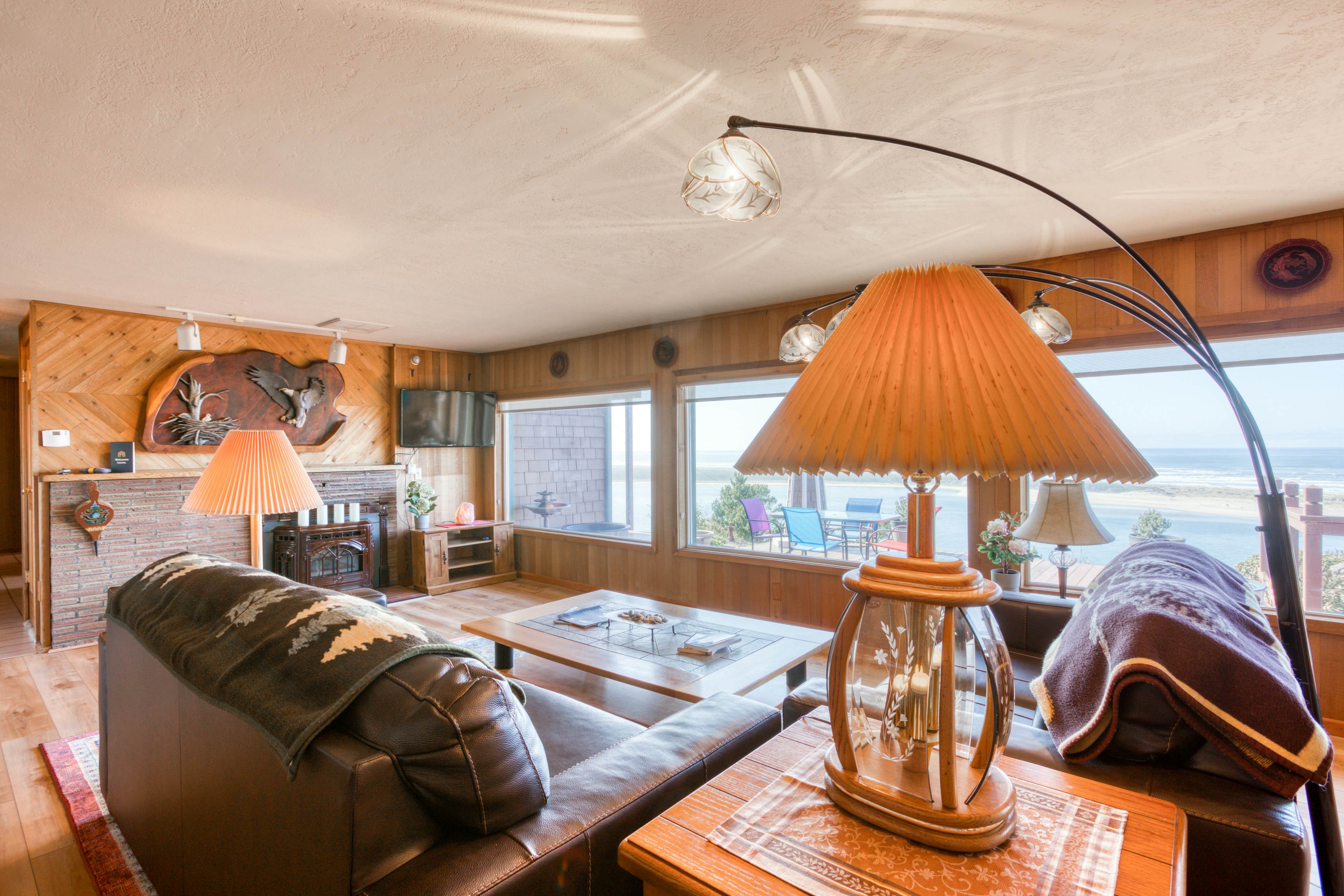 Dog-friendly home with balcony, porches & top-of-the world ocean views