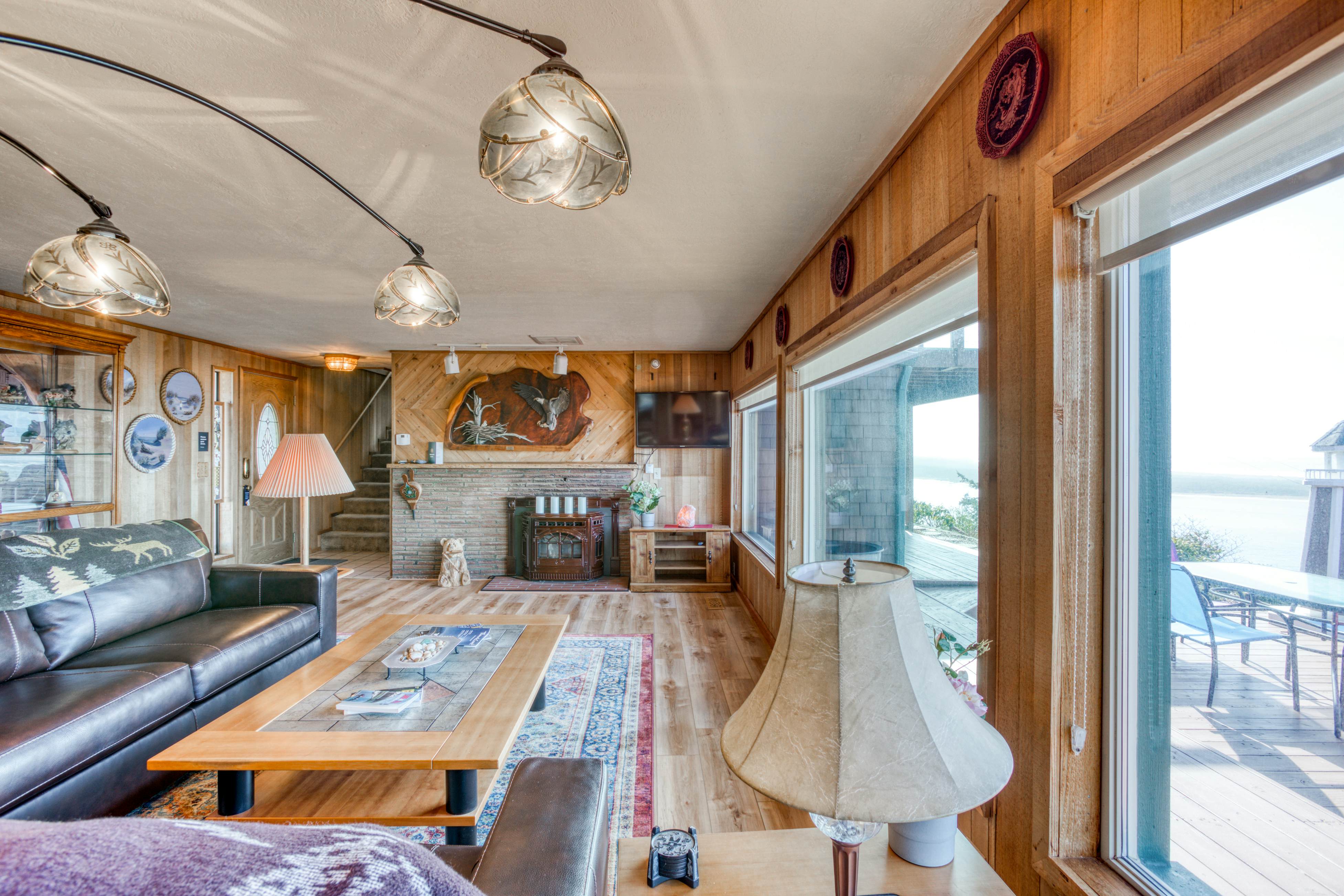 Dog-friendly home with balcony, porches & top-of-the world ocean views