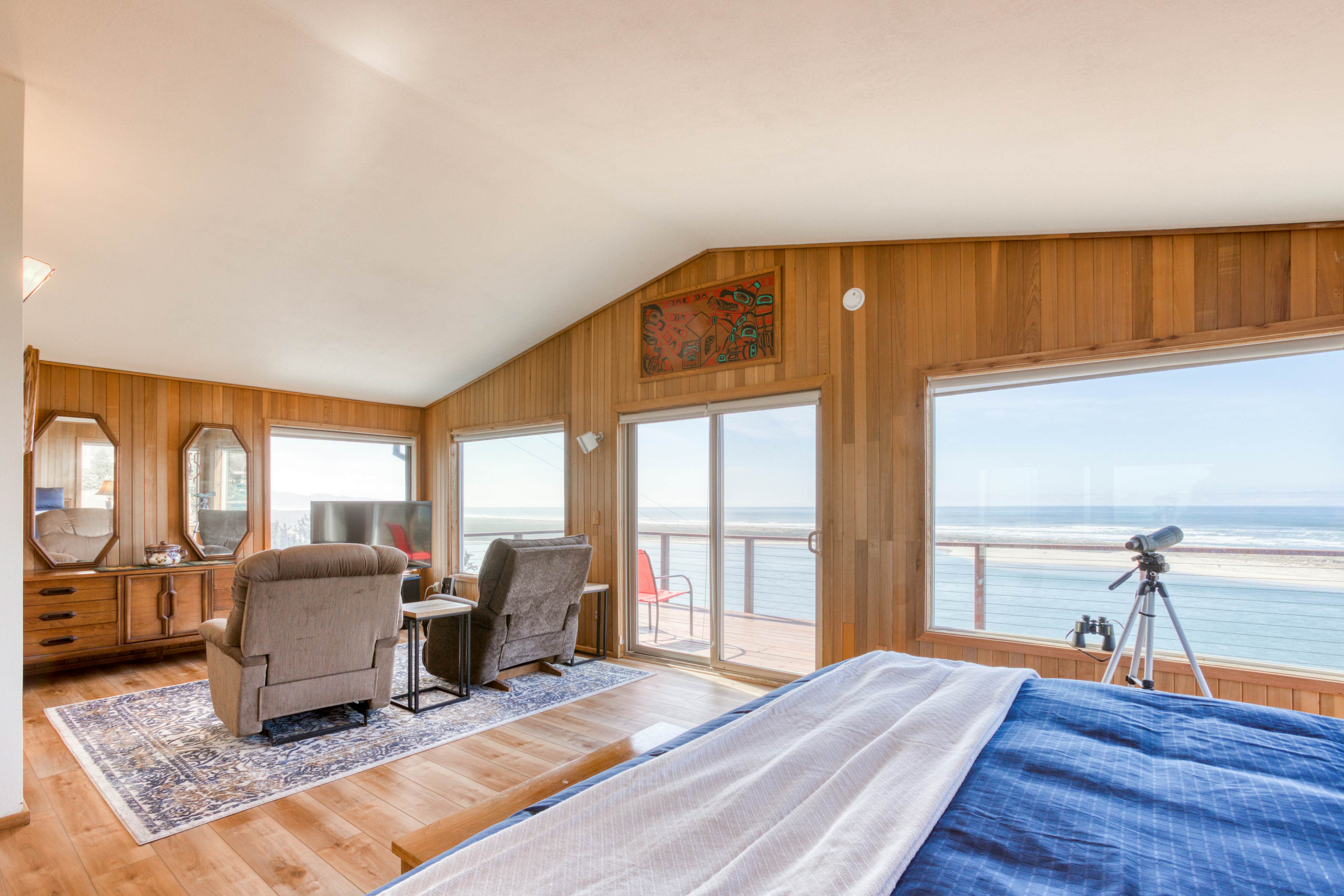 Dog-friendly home with balcony, porches & top-of-the world ocean views