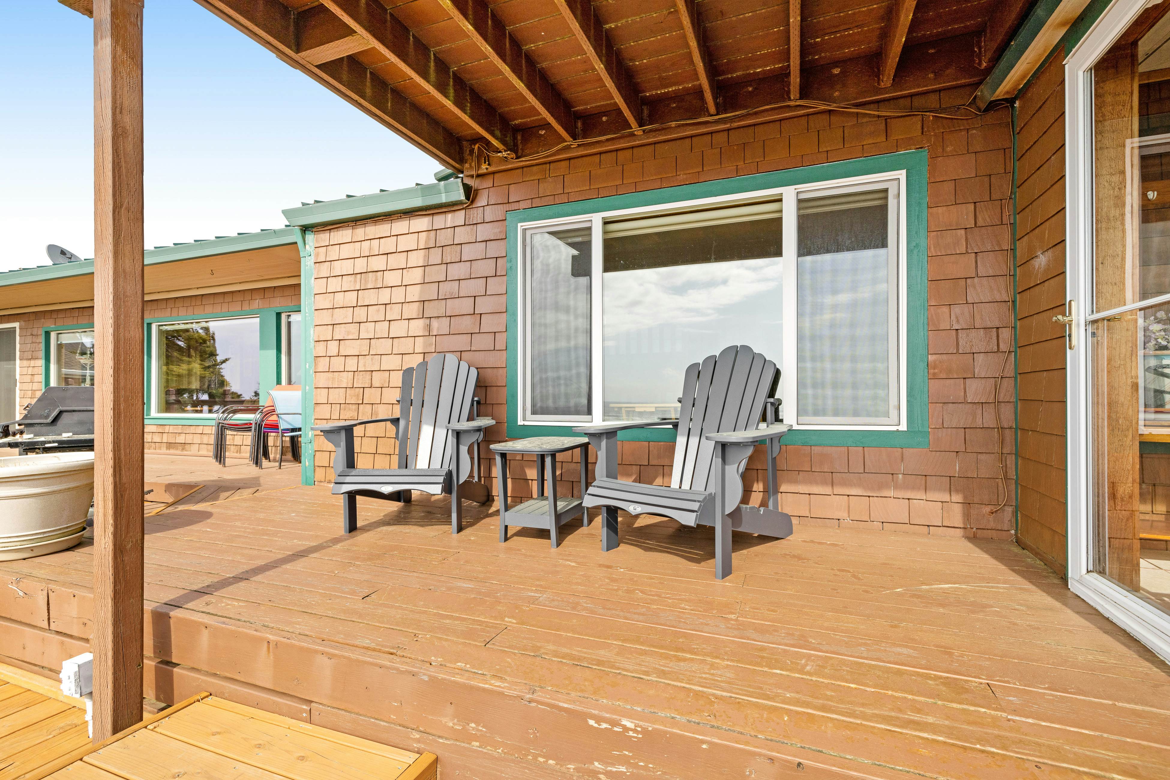 Dog-friendly home with balcony, porches & top-of-the world ocean views