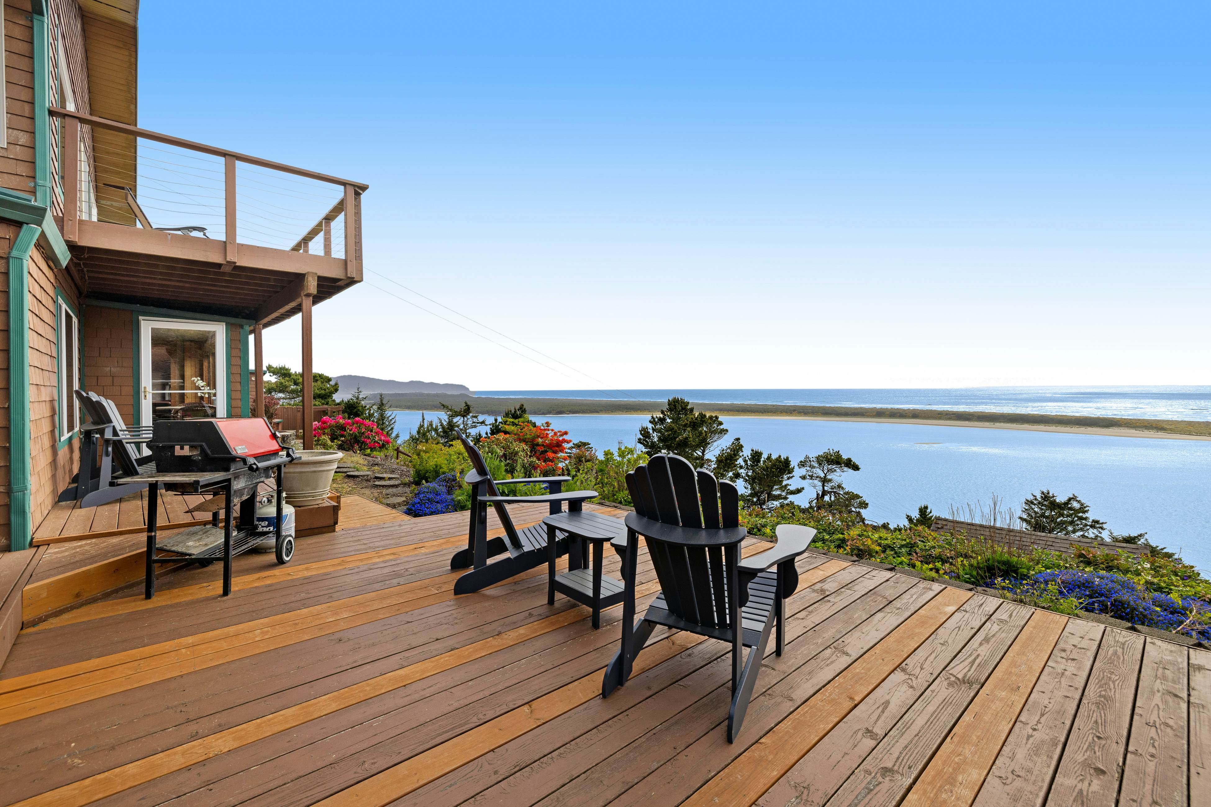 Dog-friendly home with balcony, porches & top-of-the world ocean views