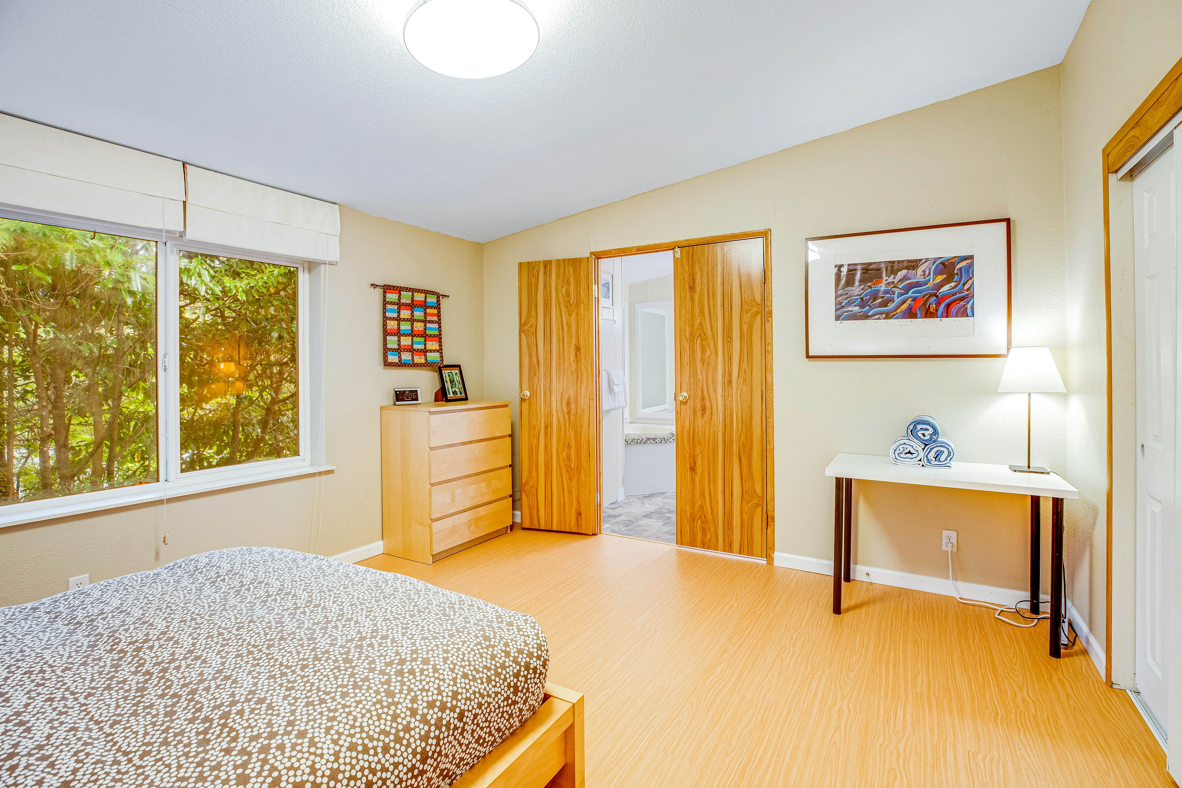 Dog-friendly home with deck, grill, firepit, washer/dryer & WiFi - walk to beach