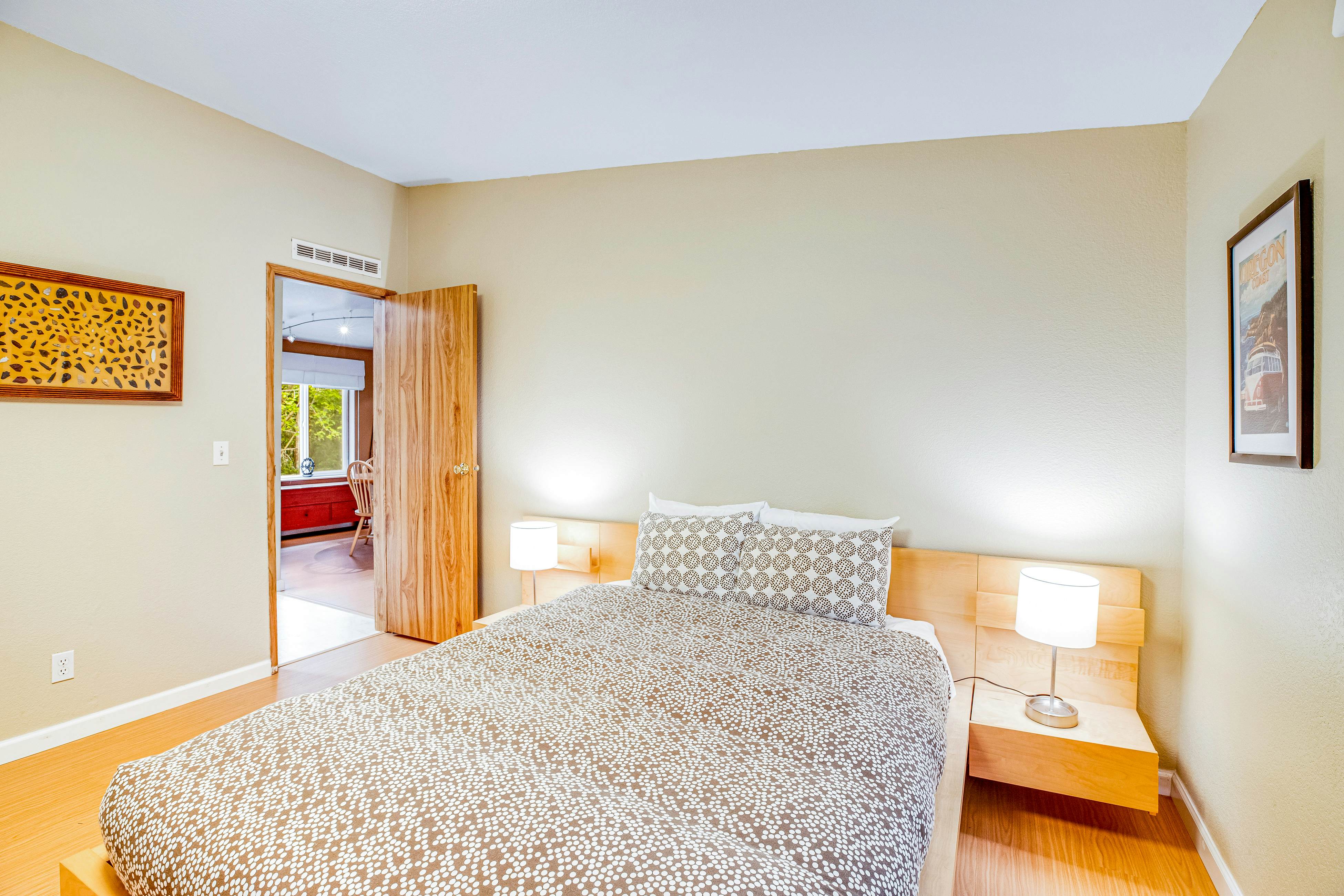 Dog-friendly home with deck, grill, firepit, washer/dryer & WiFi - walk to beach