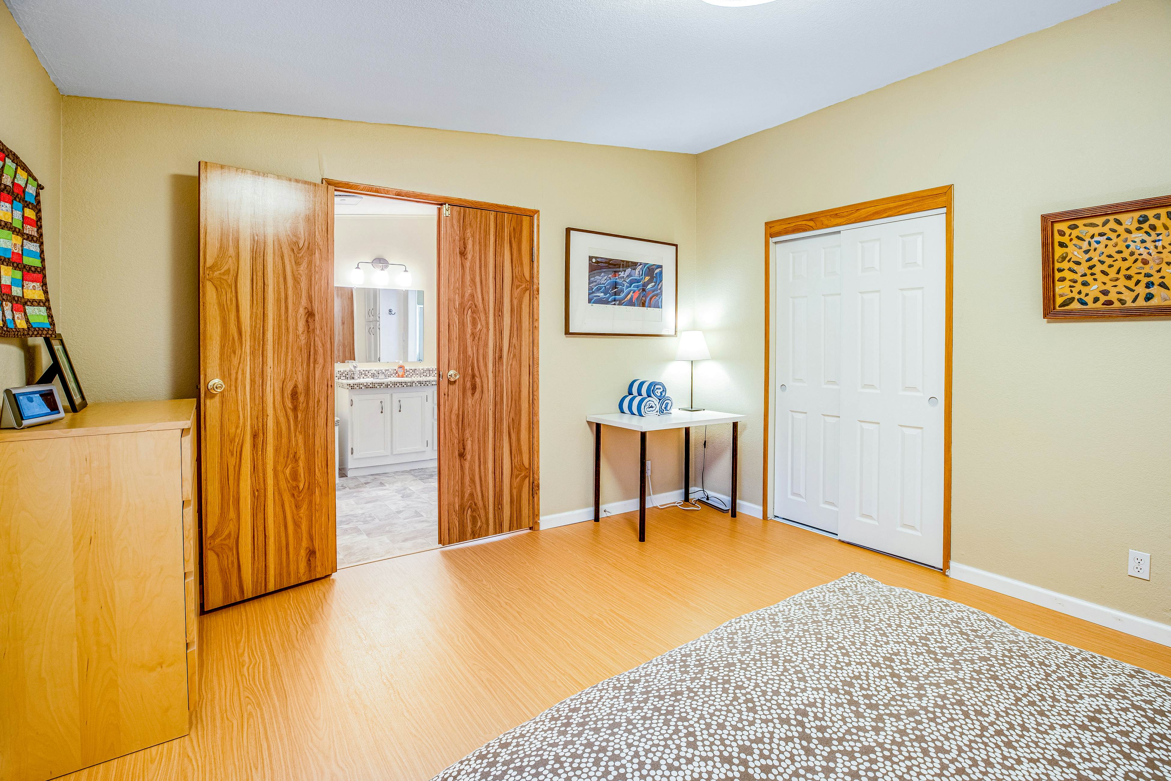 Dog-friendly home with deck, grill, firepit, washer/dryer & WiFi - walk to beach