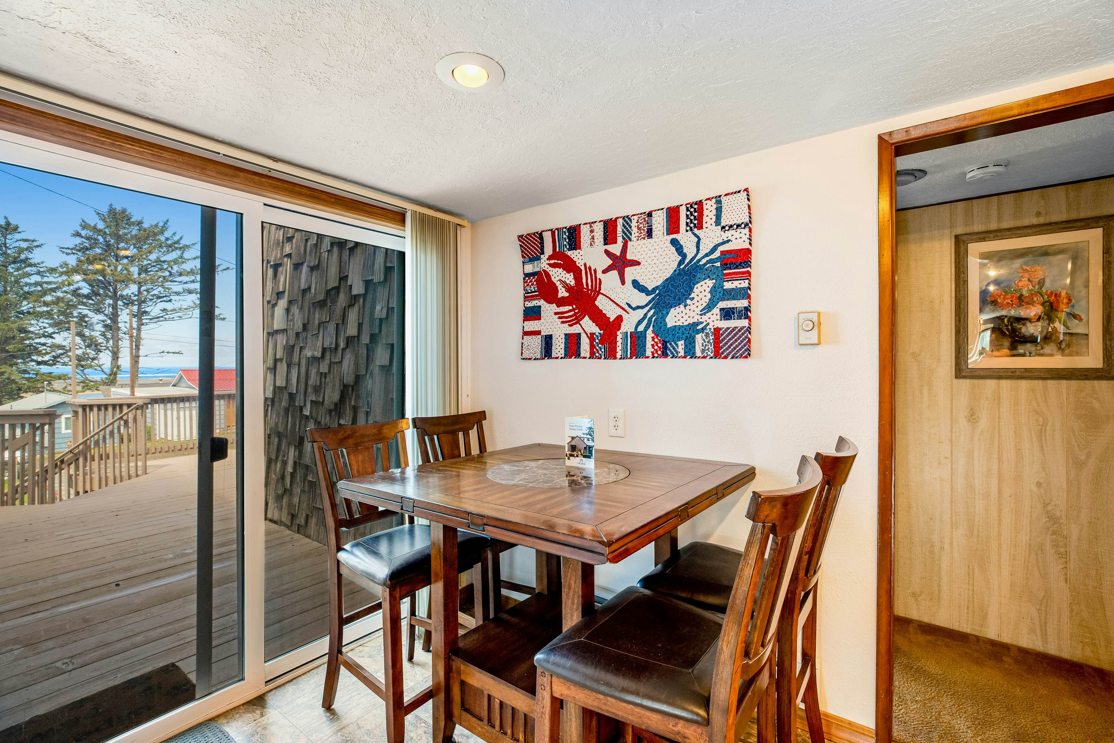 Dog-friendly home with water views, washer/dryer & fireplace - close to beaches