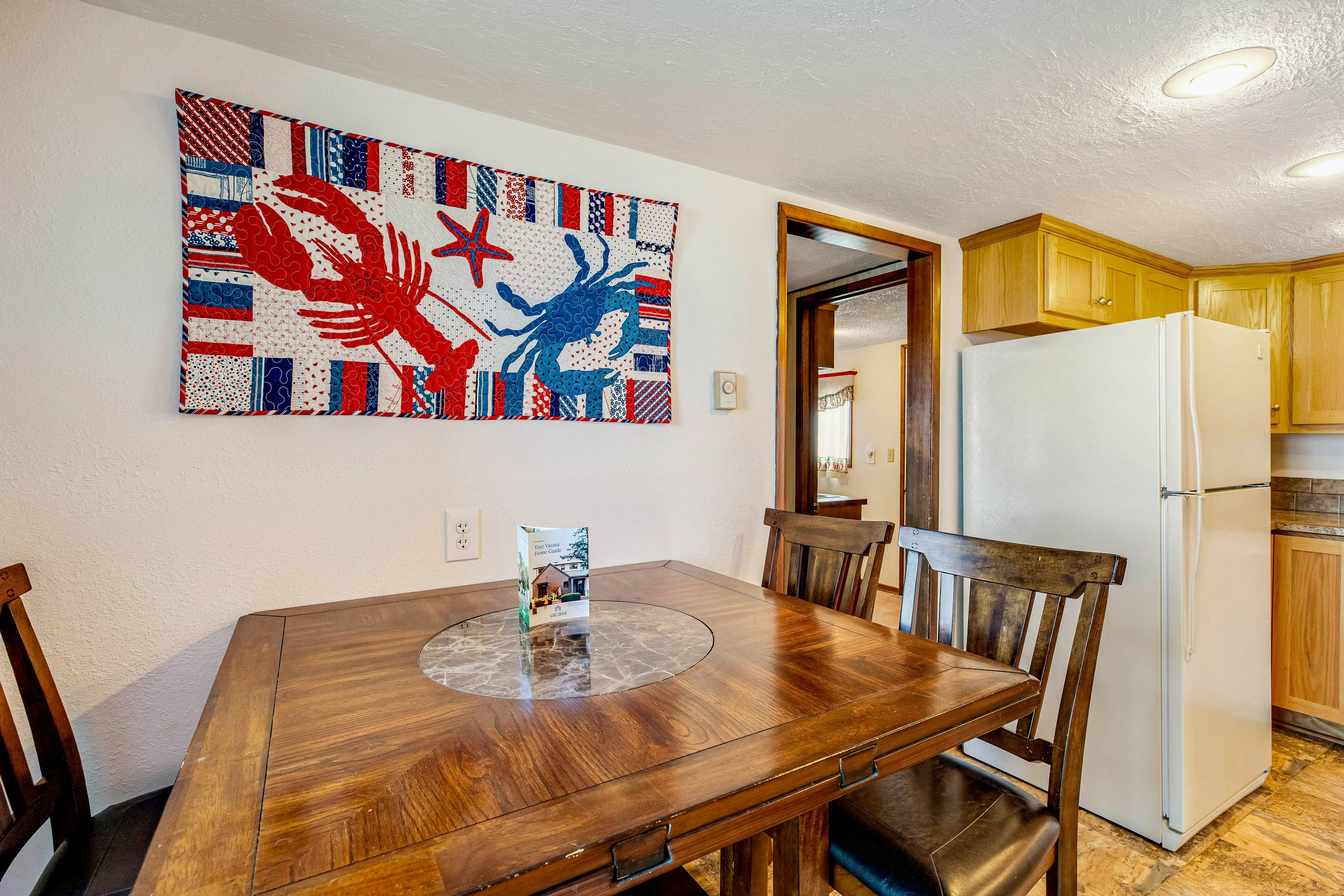 Dog-friendly home with water views, washer/dryer & fireplace - close to beaches