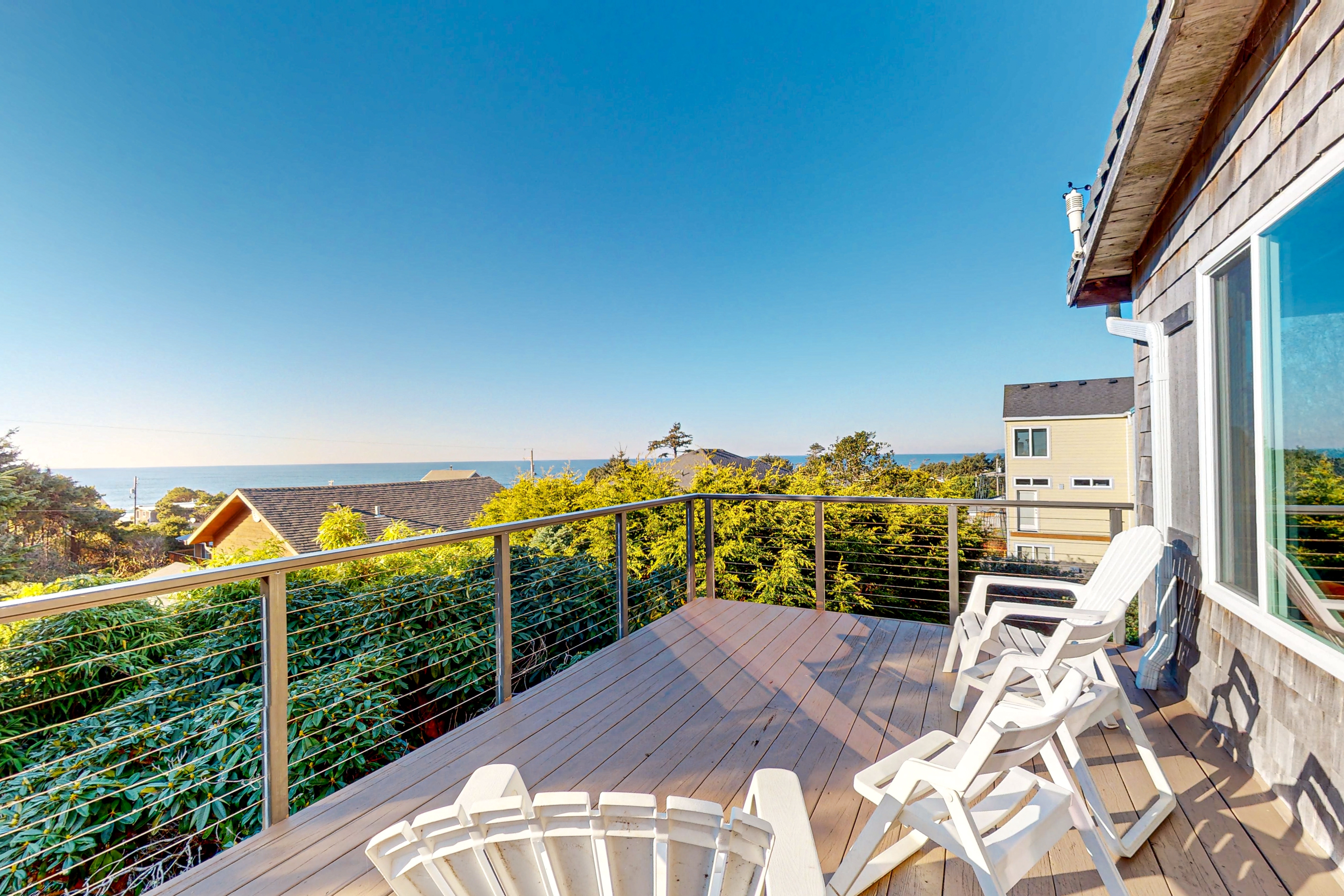 Dog Friendly Coastal Retreat with Water Views Deck Private Hot Tub and WiFi