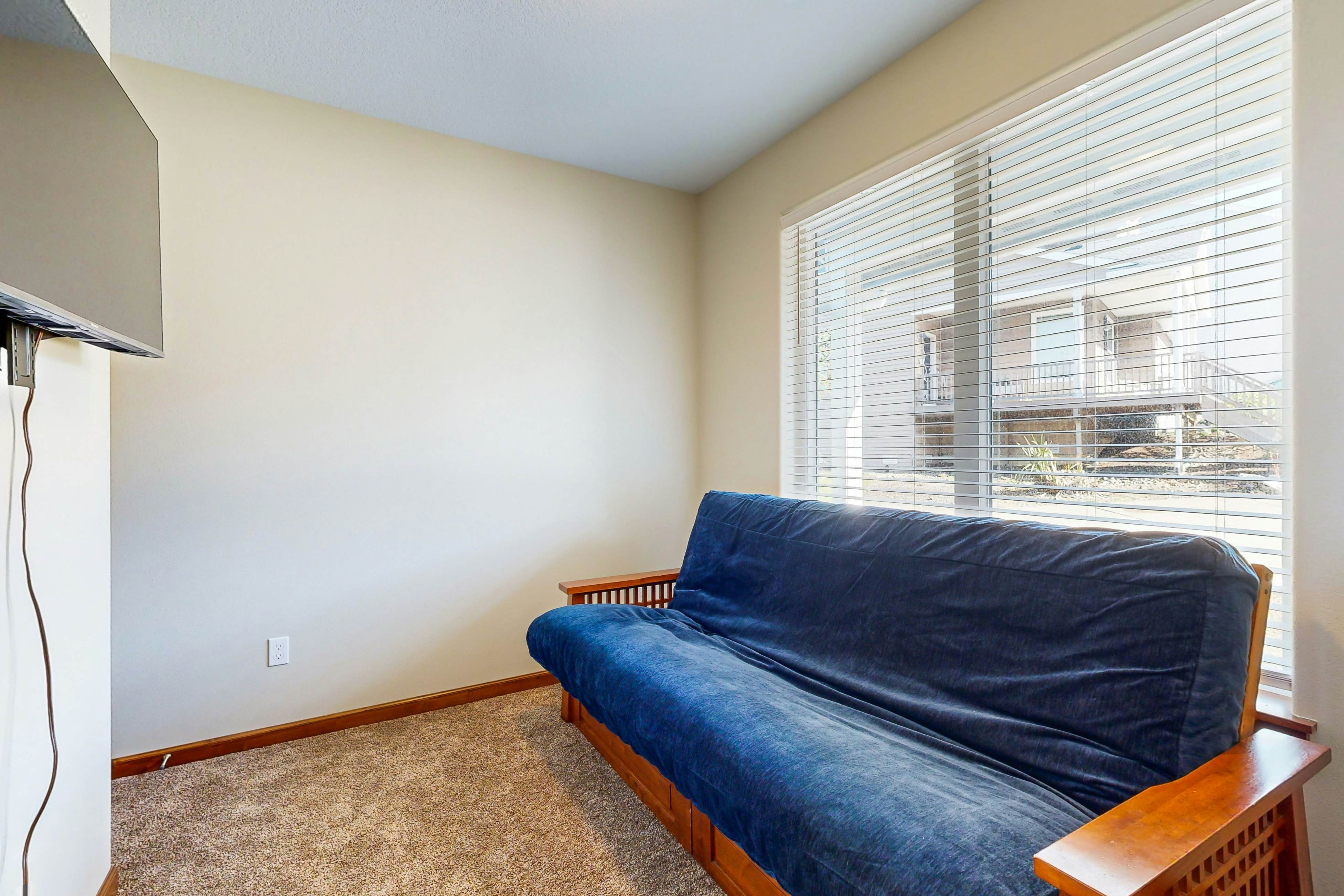 Comfortable home with ocean views with private hot tub deck fireplace WiFi