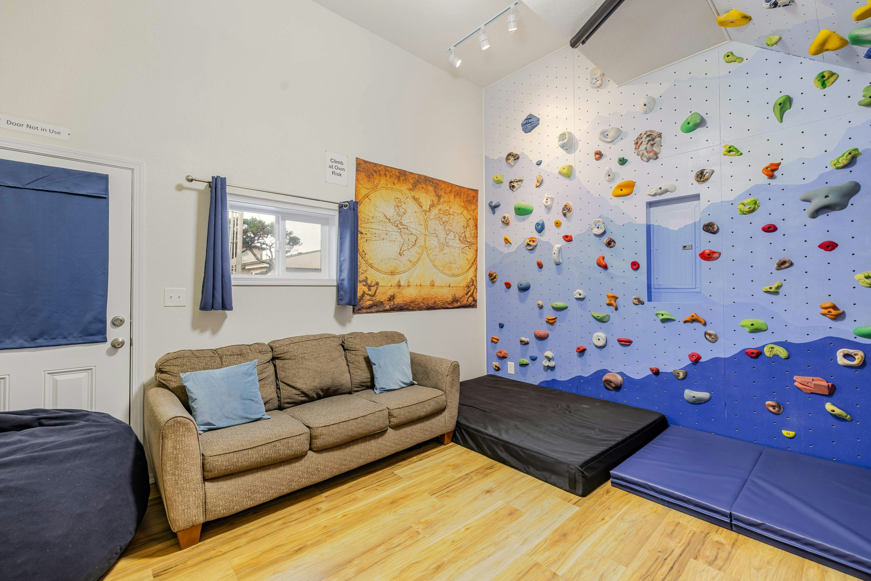 Ocean View Home with Rec Room Rock Wall and Private Hot Tub A Block From Beach