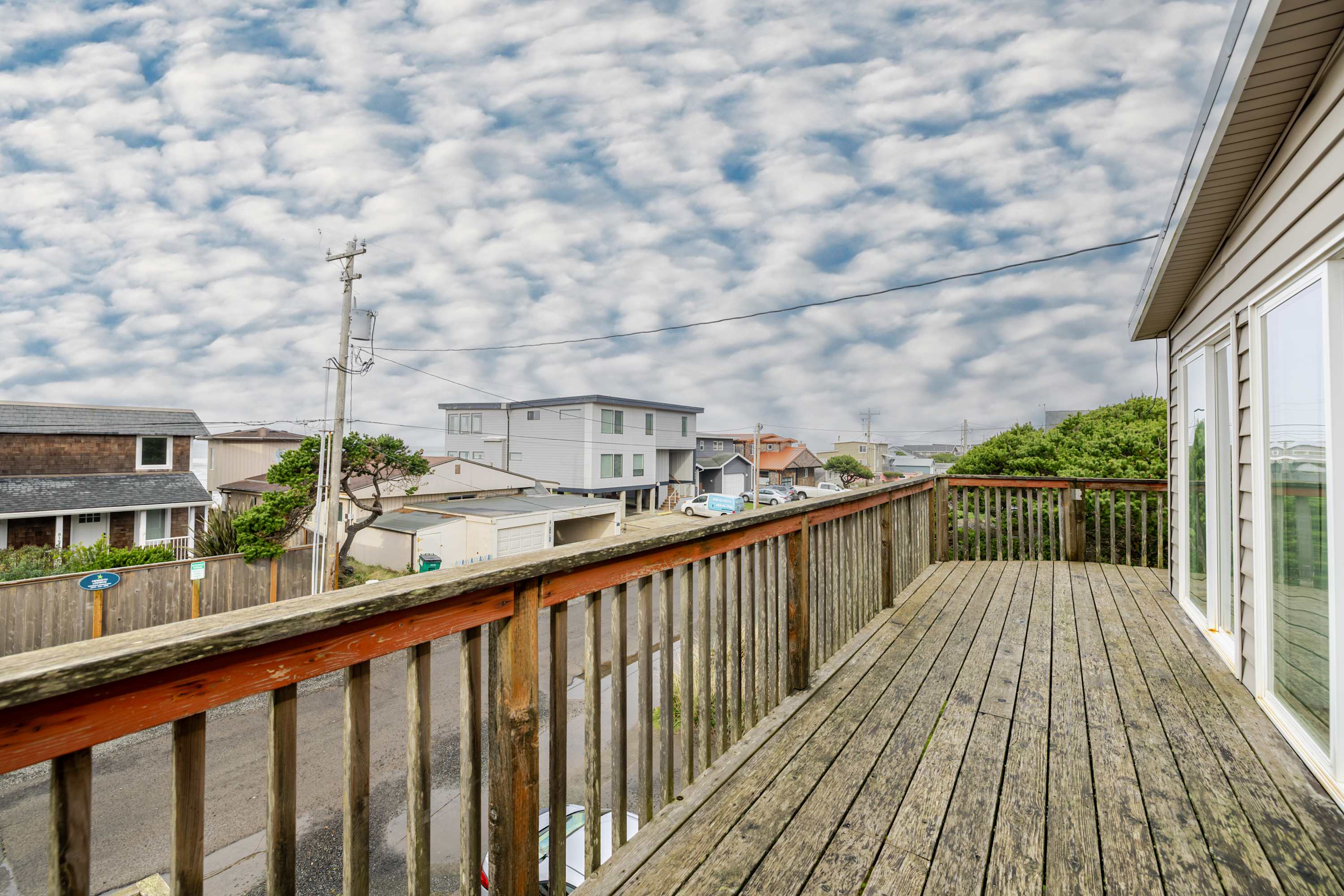 Ocean View Home with Rec Room Rock Wall and Private Hot Tub A Block From Beach