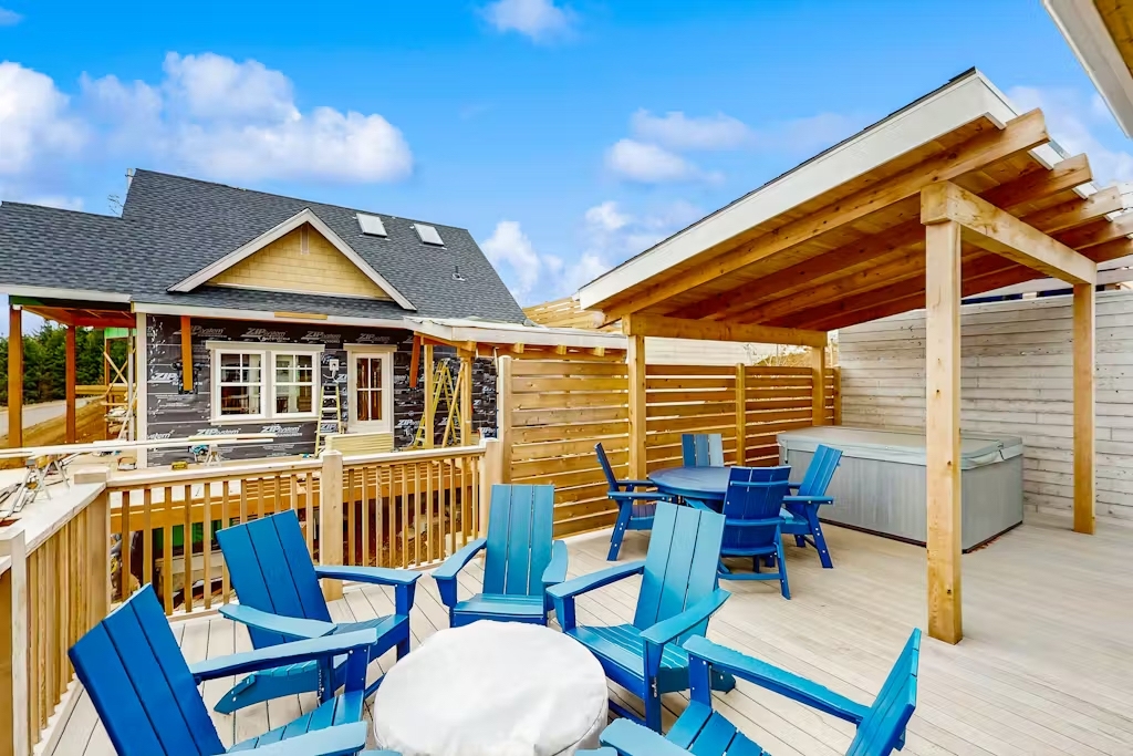 Family friendly home with ocean views private hot tub foosball table and gas grill