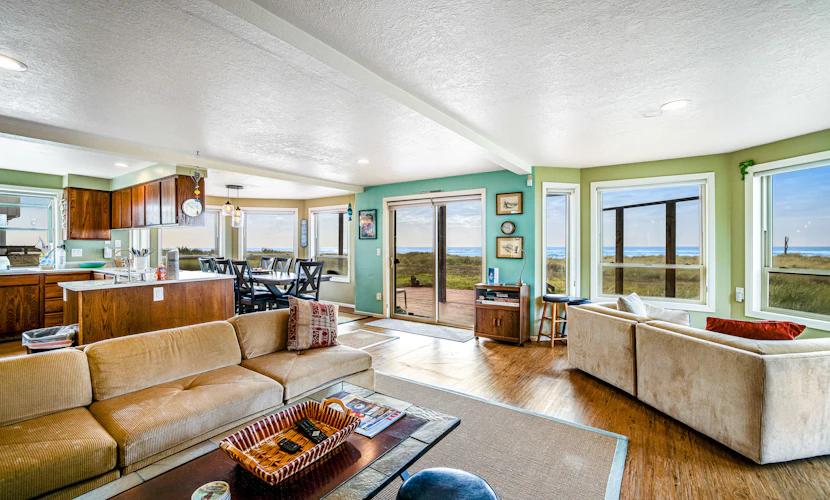 Oceanfront Home with Incredible Views Patio Deck and WiFi Steps to the Beach
