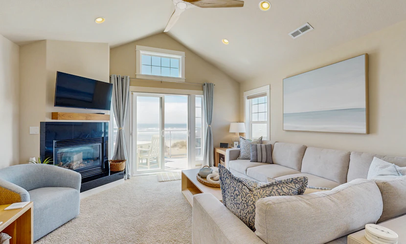 Updated Ocean View End Townhome with Game Room and Dog Friendly