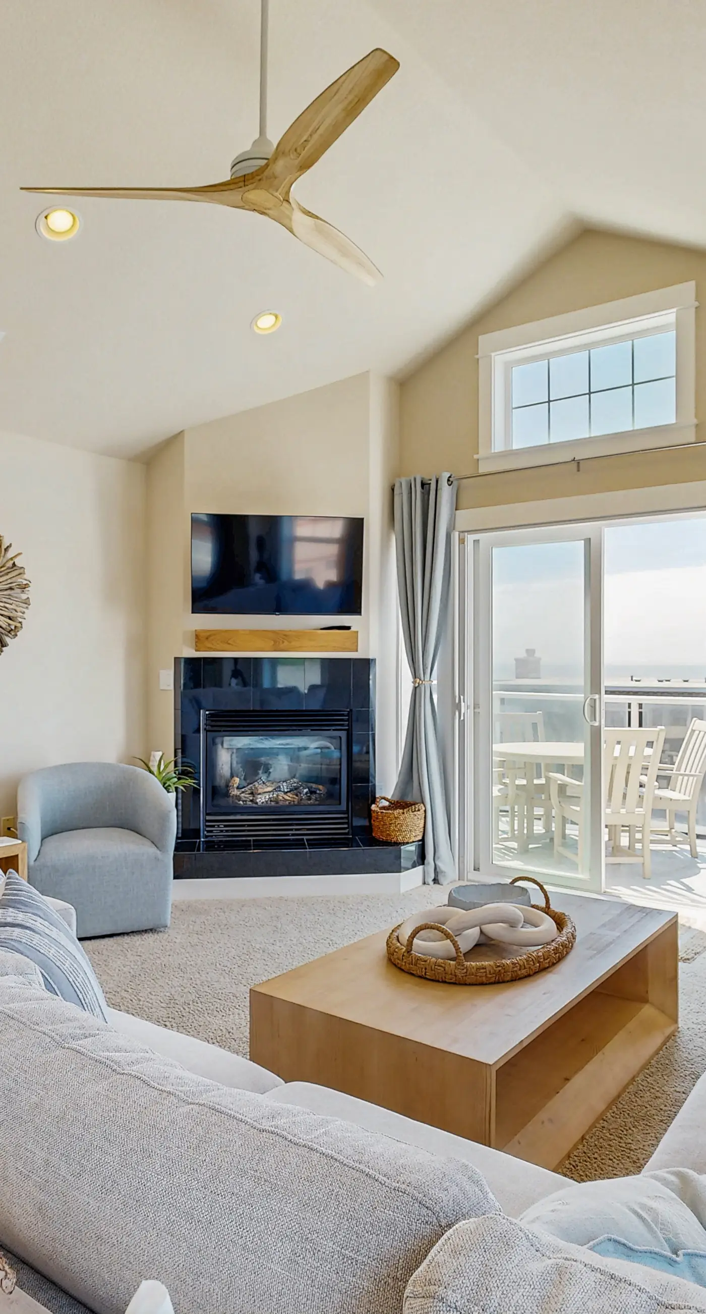 Updated Ocean View End Townhome with Game Room and Dog Friendly