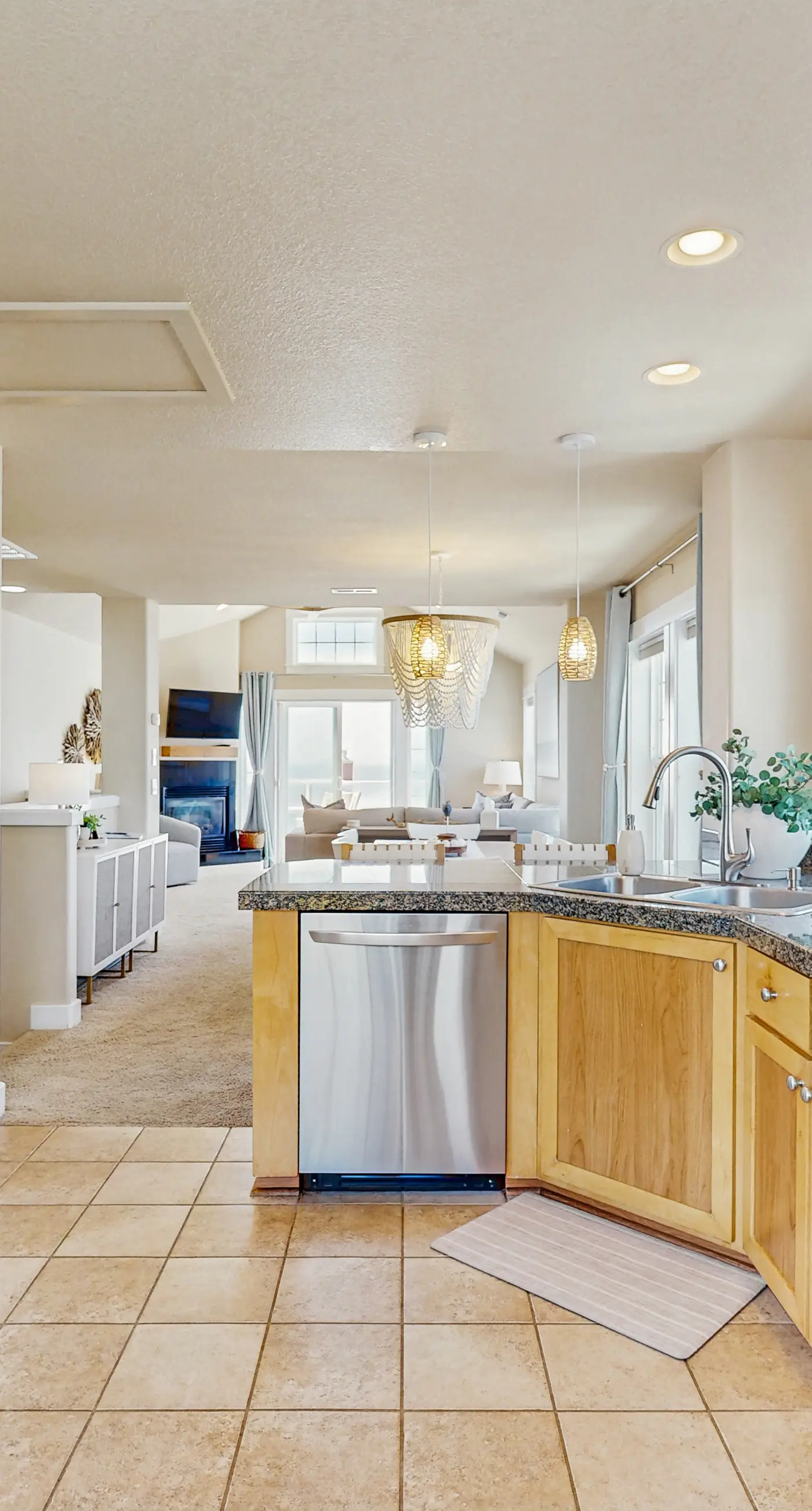 Updated Ocean View End Townhome with Game Room and Dog Friendly