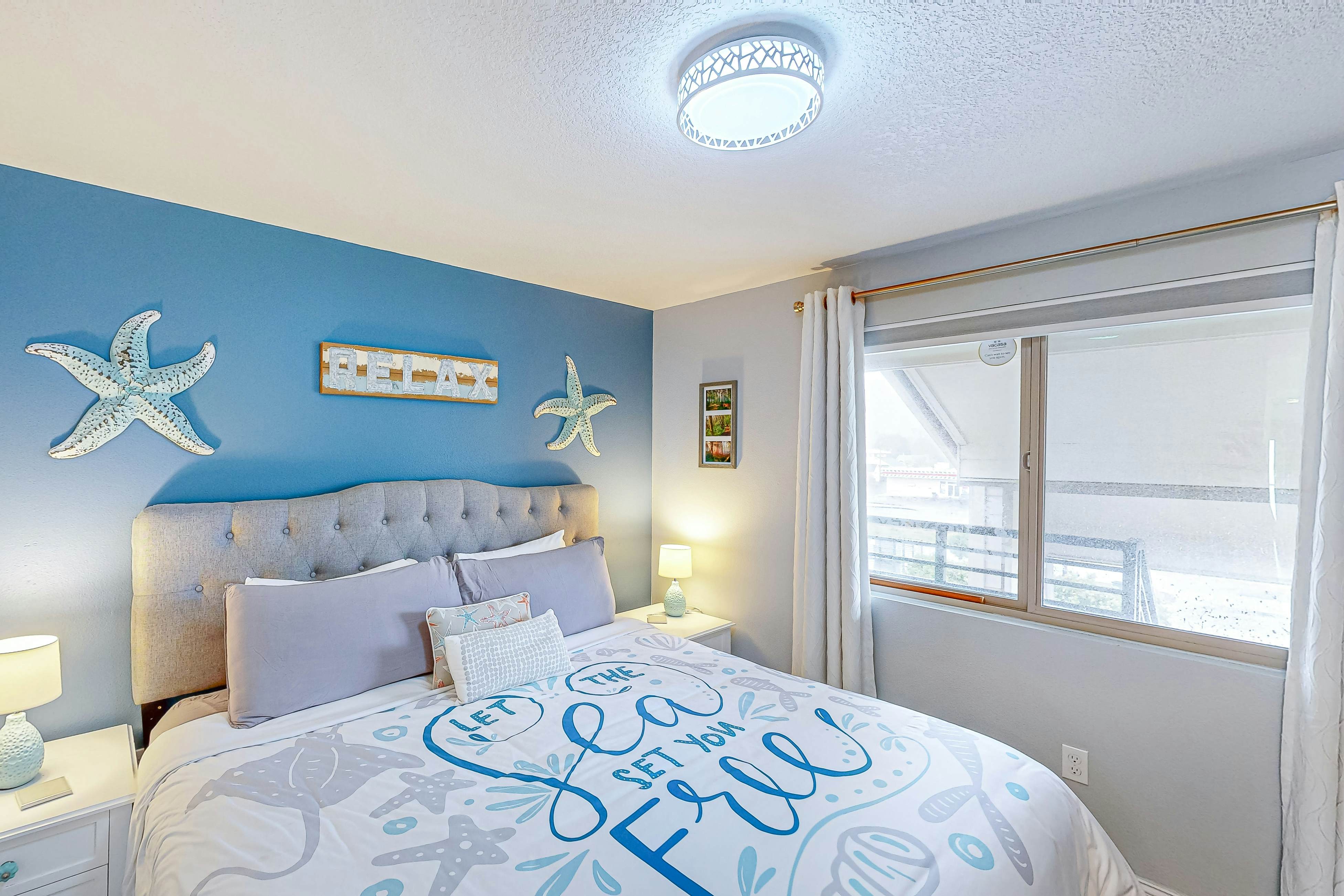 Rock Creek Inn condo on beach with ocean view balcony walk to shops and dining