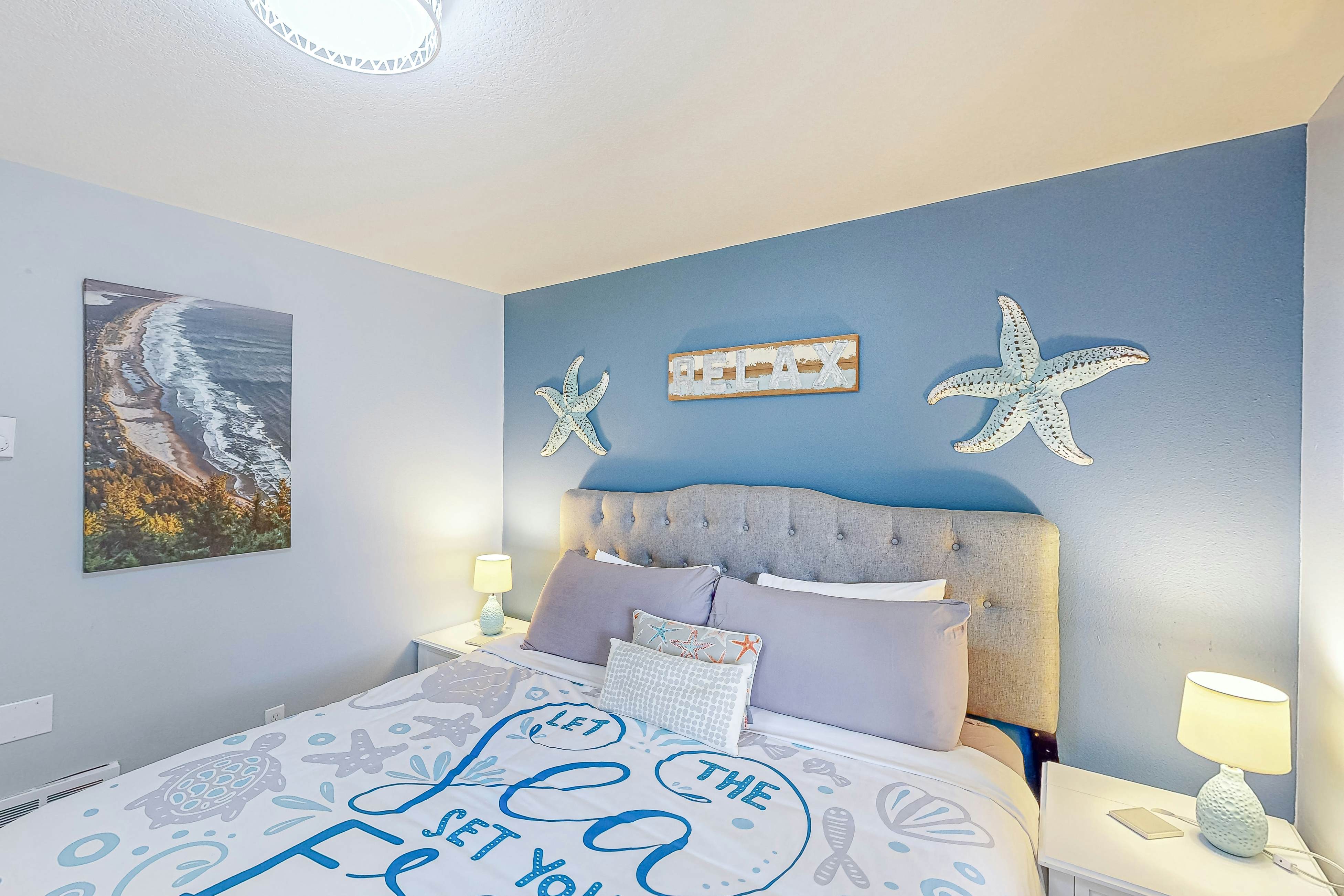 Rock Creek Inn condo on beach with ocean view balcony walk to shops and dining