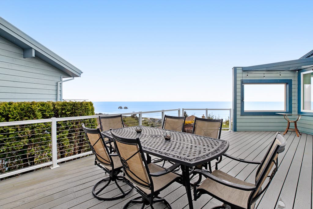 Ocean view home with a deck gas grill free WiFi and washer dryer