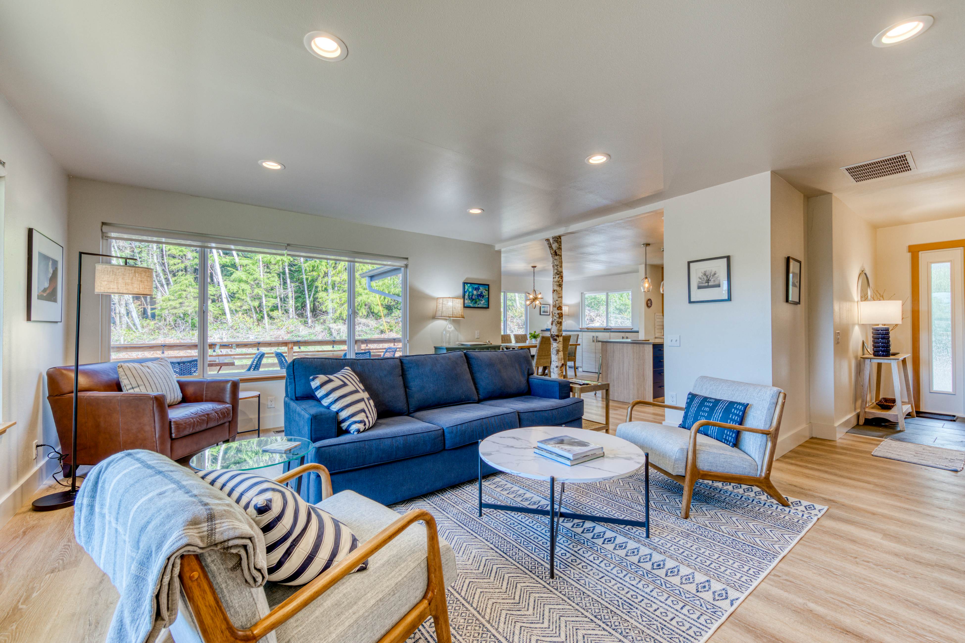 Dog friendly two story home with furnished deck mountain views and foosball table