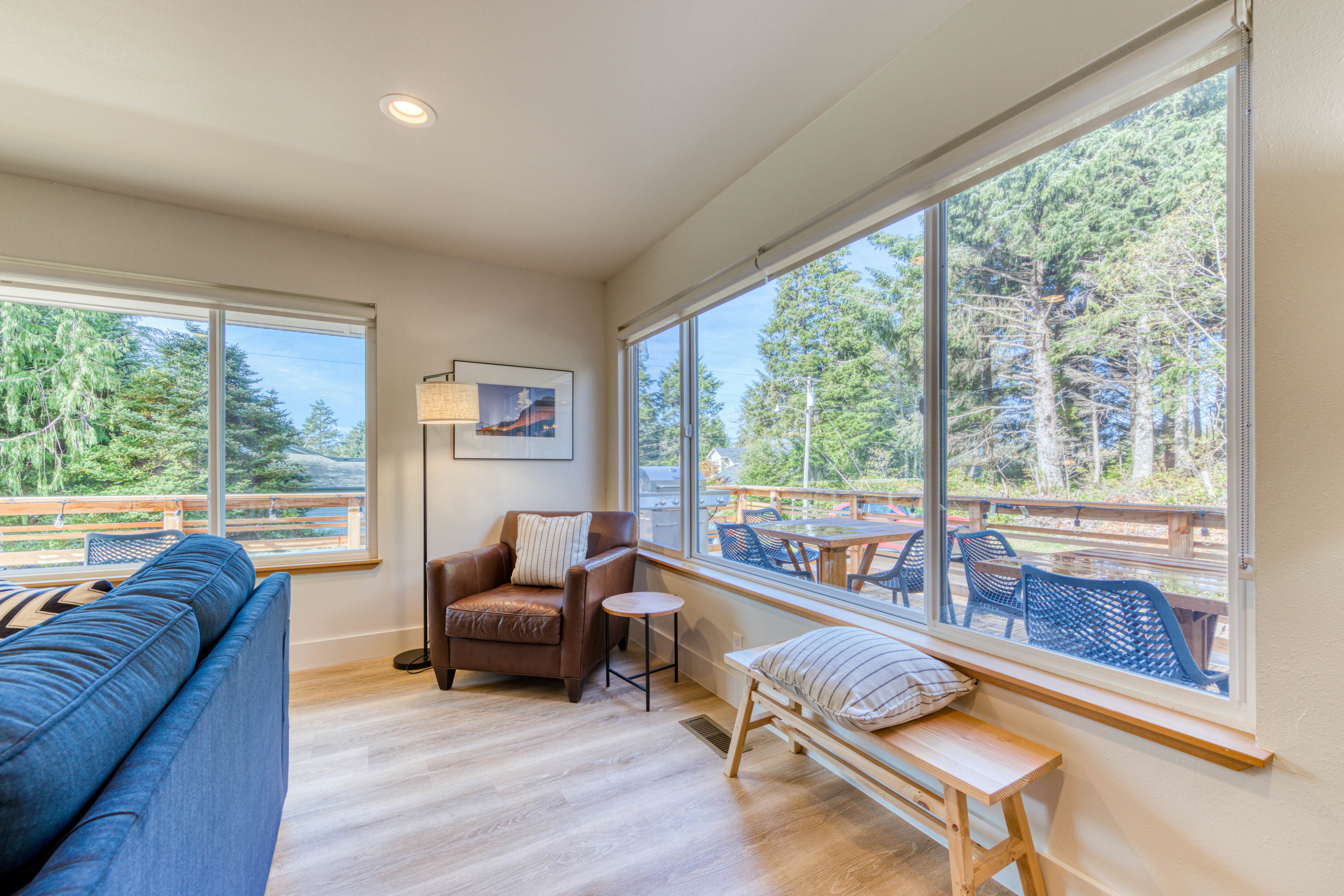 Dog friendly two story home with furnished deck mountain views and foosball table