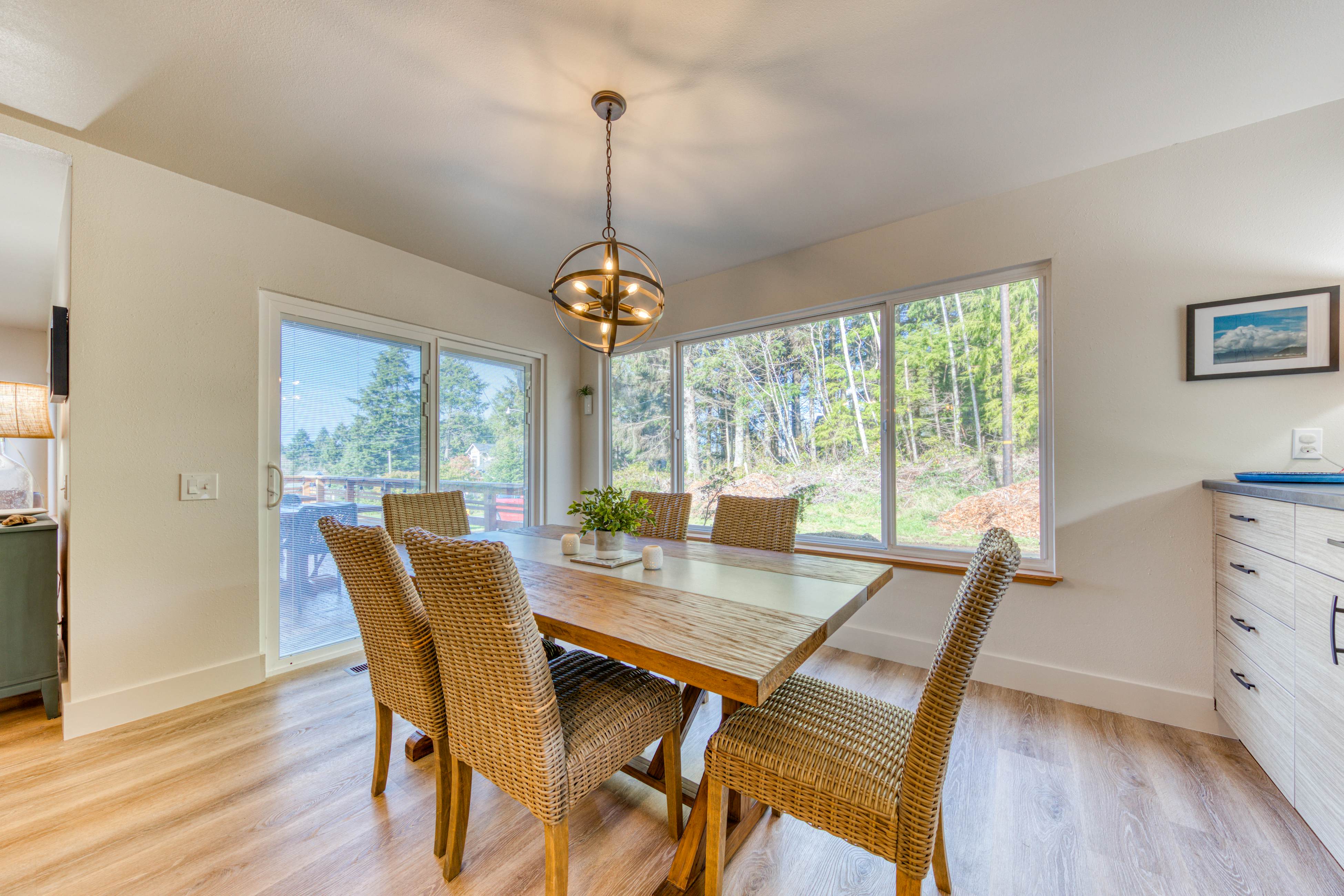 Dog friendly two story home with furnished deck mountain views and foosball table