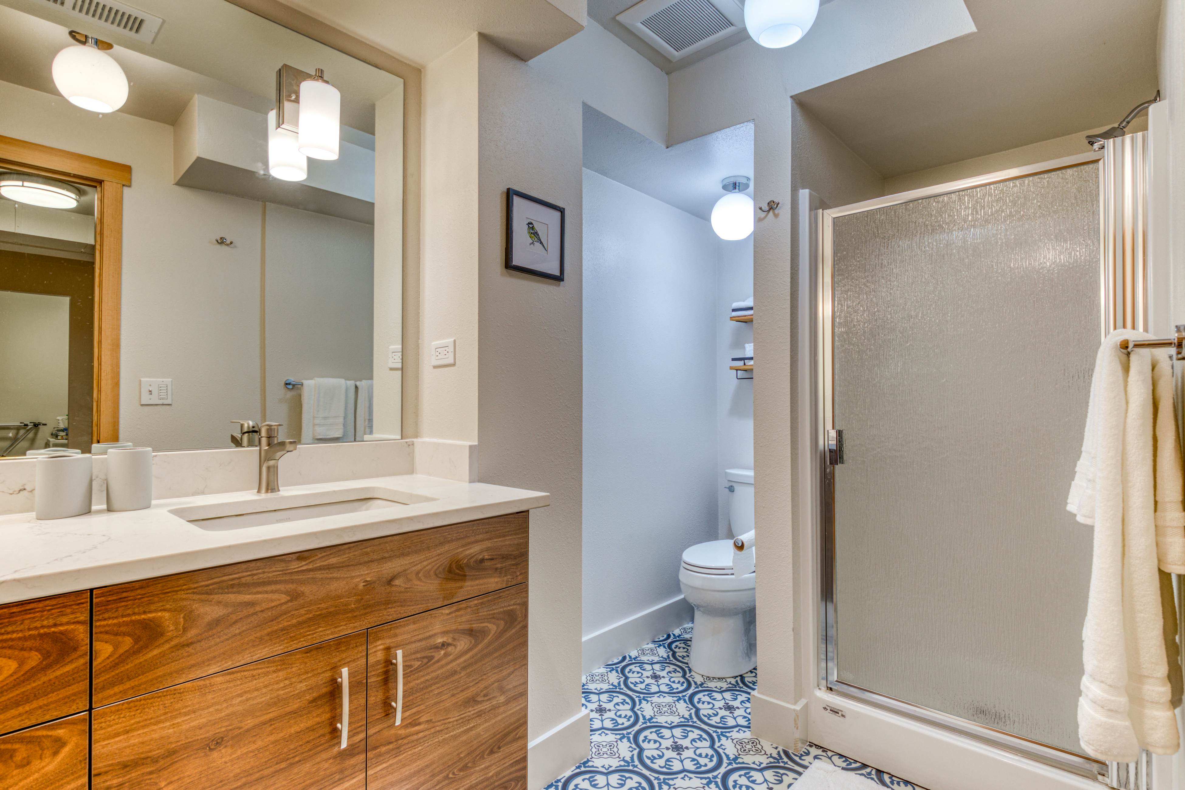 Dog friendly two story home with furnished deck mountain views and foosball table