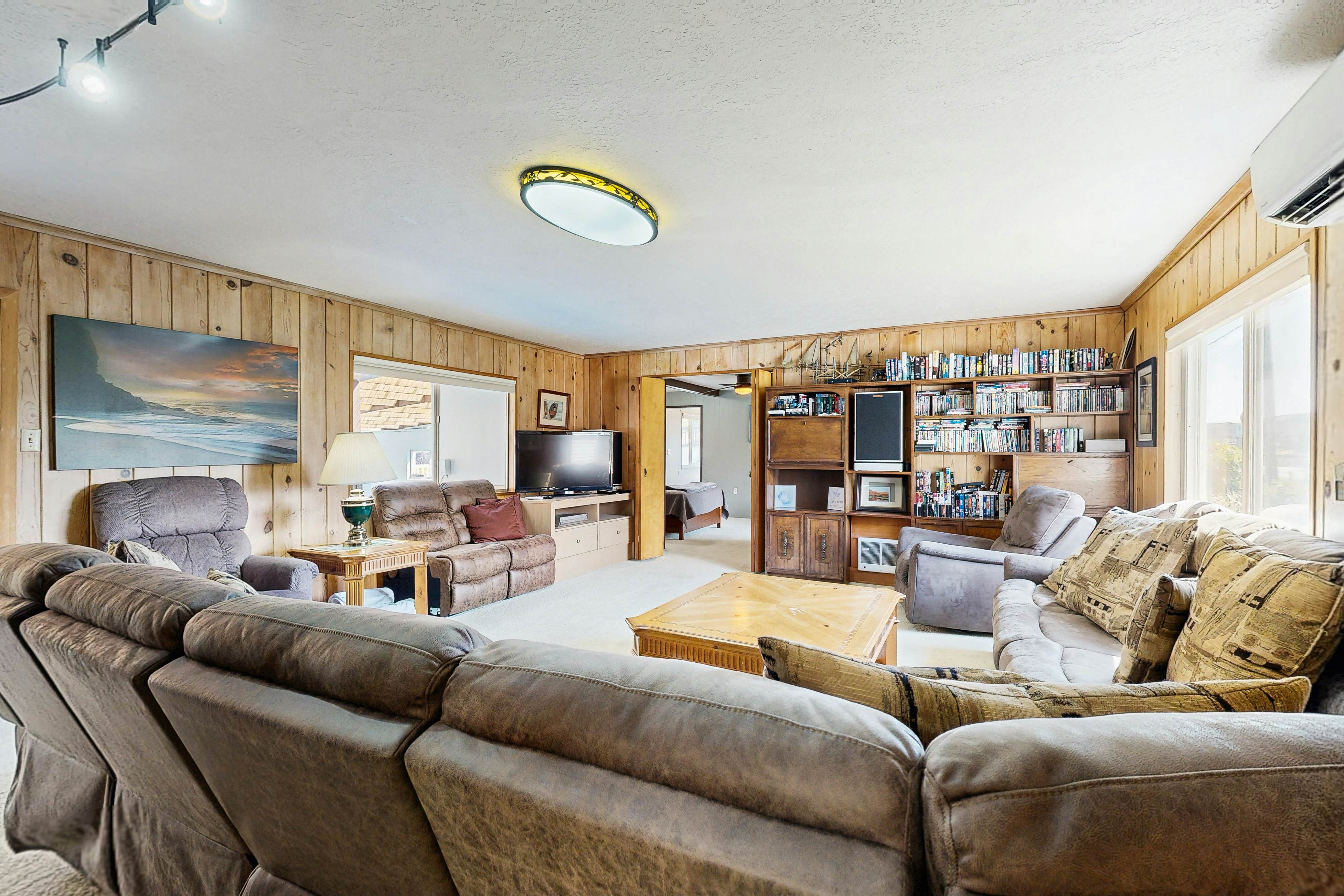 Centrally located home with lake views, private pool & spacious deck