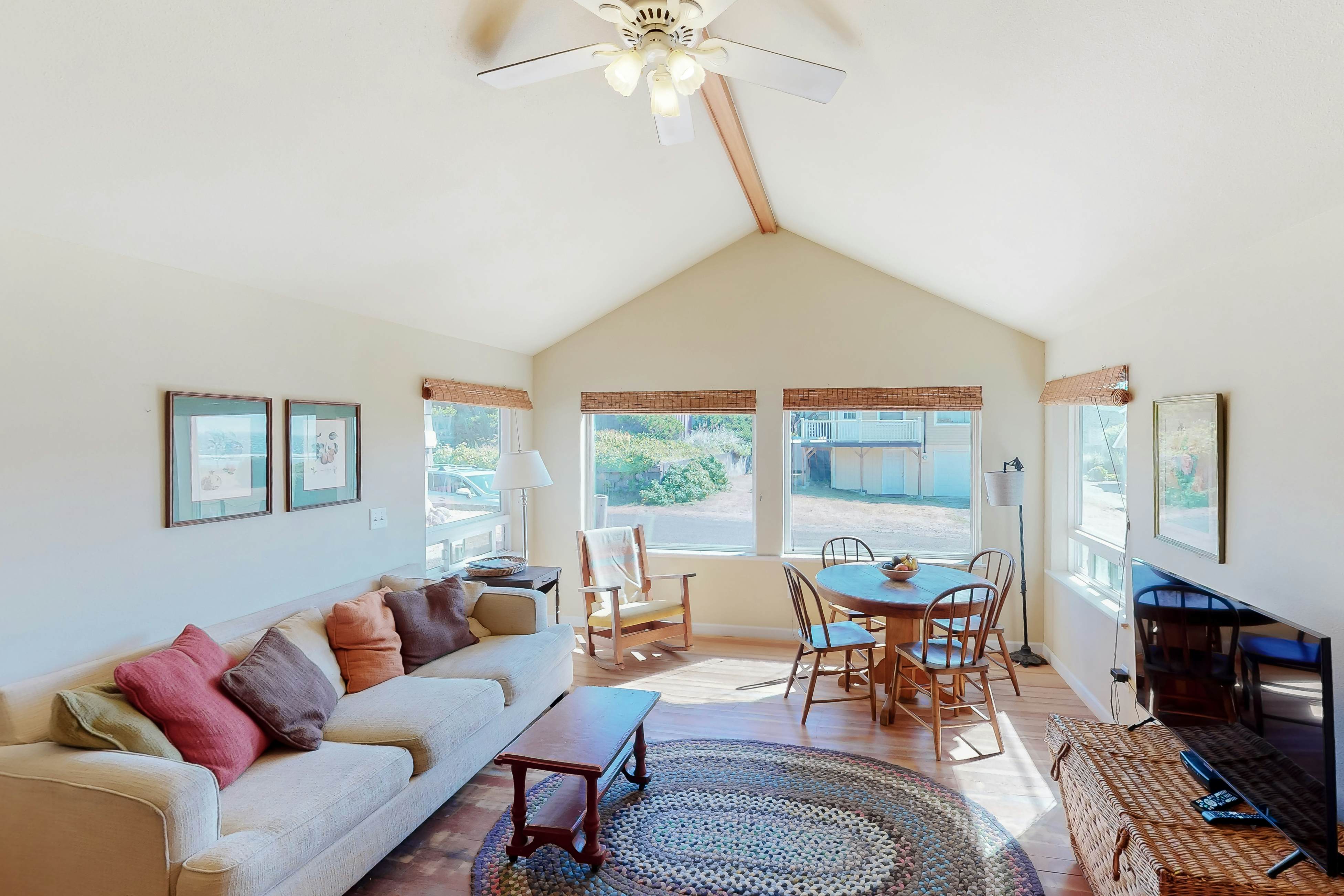 Family-friendly house w/ocean and beach views, WiFi, & steps away from the beach